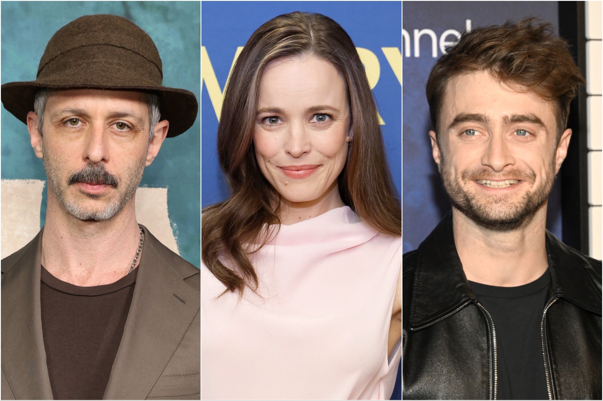 Jeremy Strong, Rachel McAdams and Daniel Radcliffe