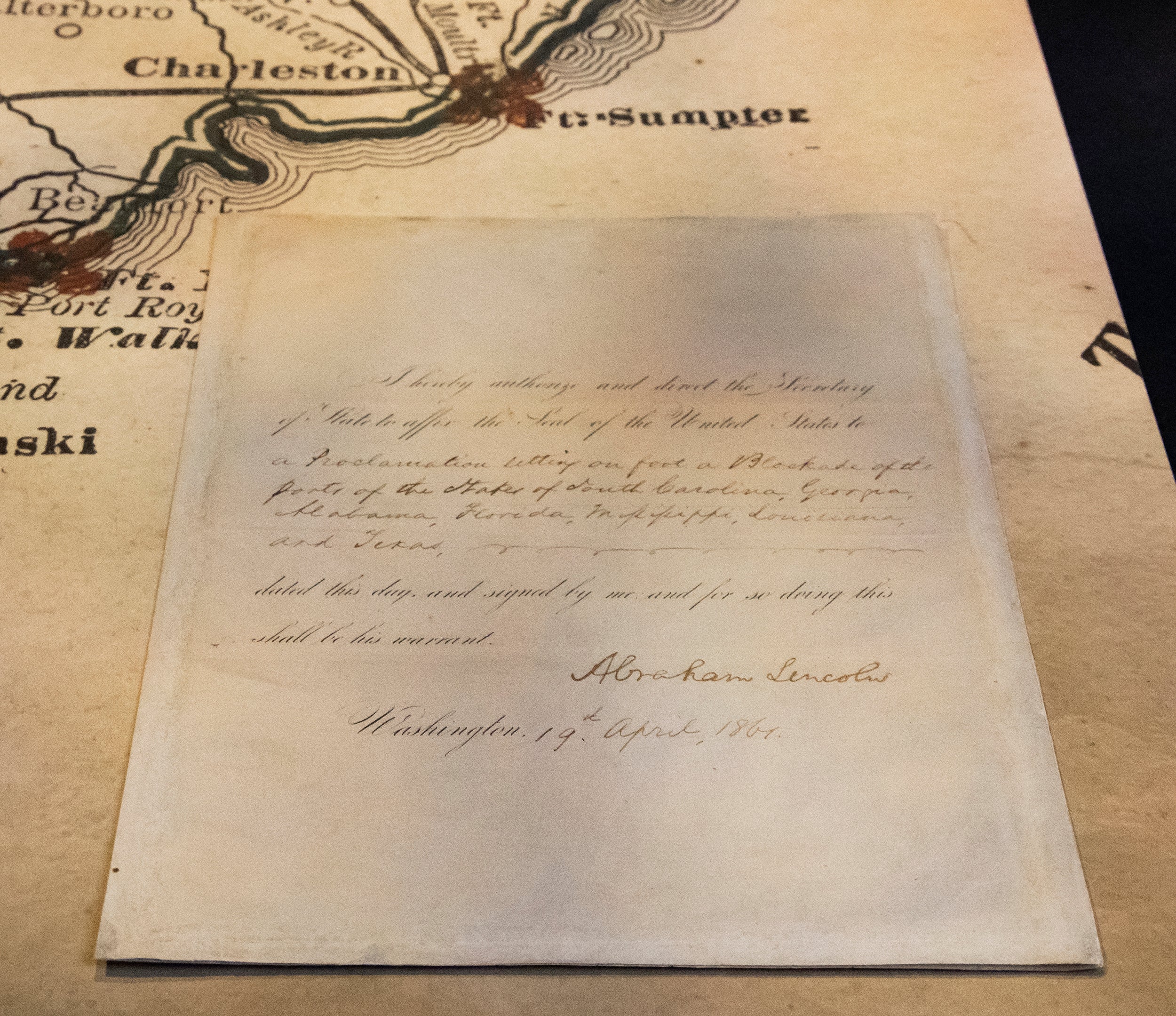 Lincoln Documents Civil War Blockades