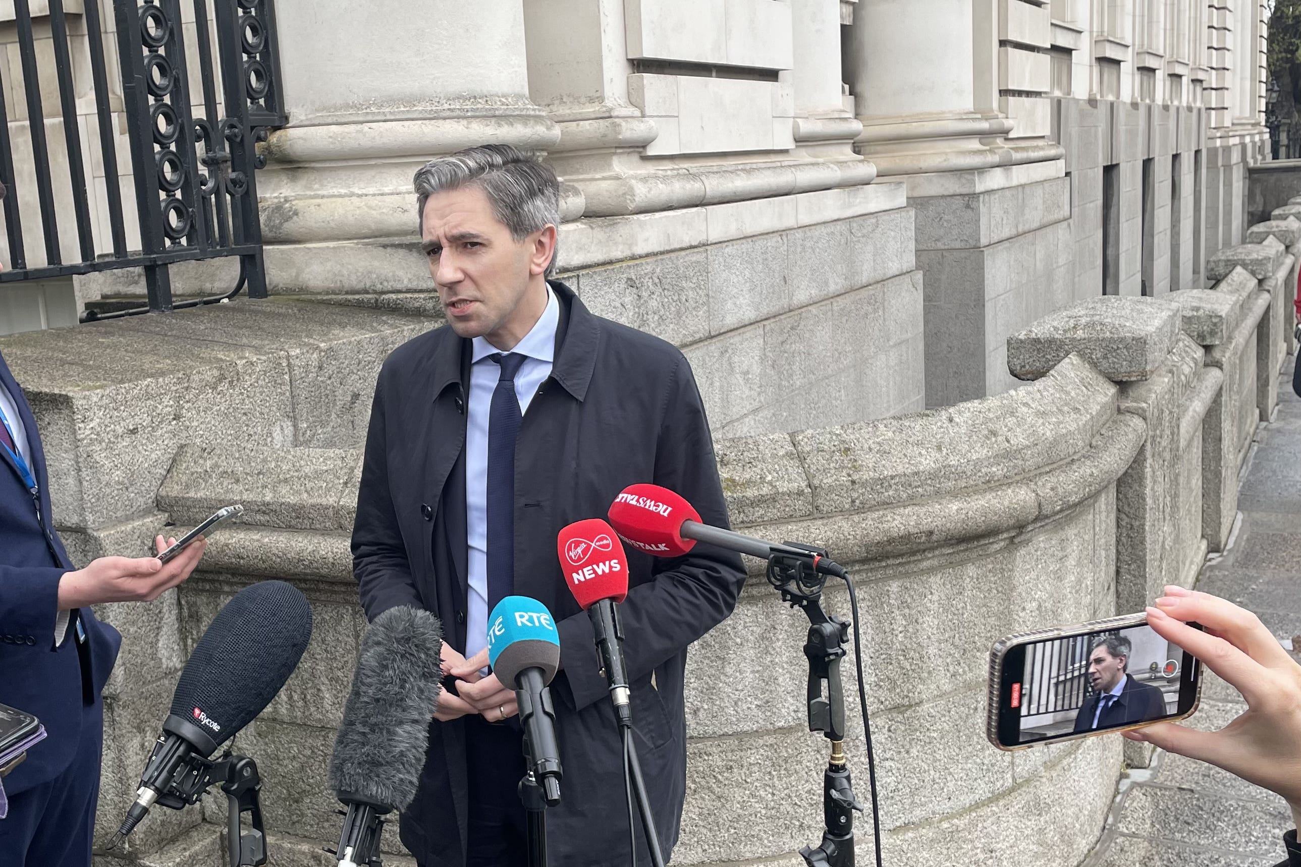 Taoiseach Simon Harris said Ireland has a ‘legitimate expectation’ that a 2020 agreement between Ireland and Britain on migration should be honoured (Grainne Ni Aodha/PA)