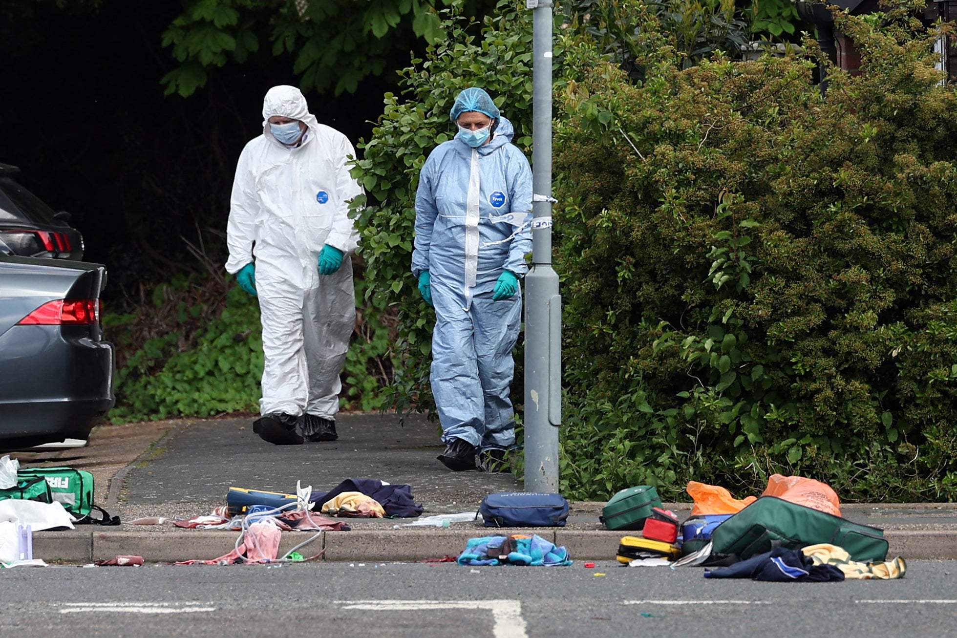 Forensics examine the scene