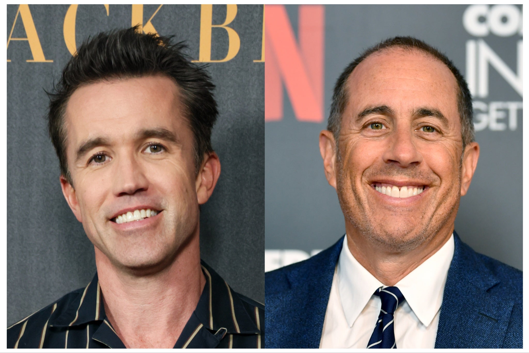 It’s Always Sunny in Philadelphia creator Rob McElhenney (left) and Jerry Seinfeld