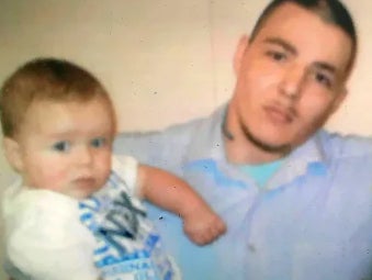 IPP prisoner Thomas White has served 12 years for stealing a mobile phone. Pictured with his son Kayden, aged just ten months