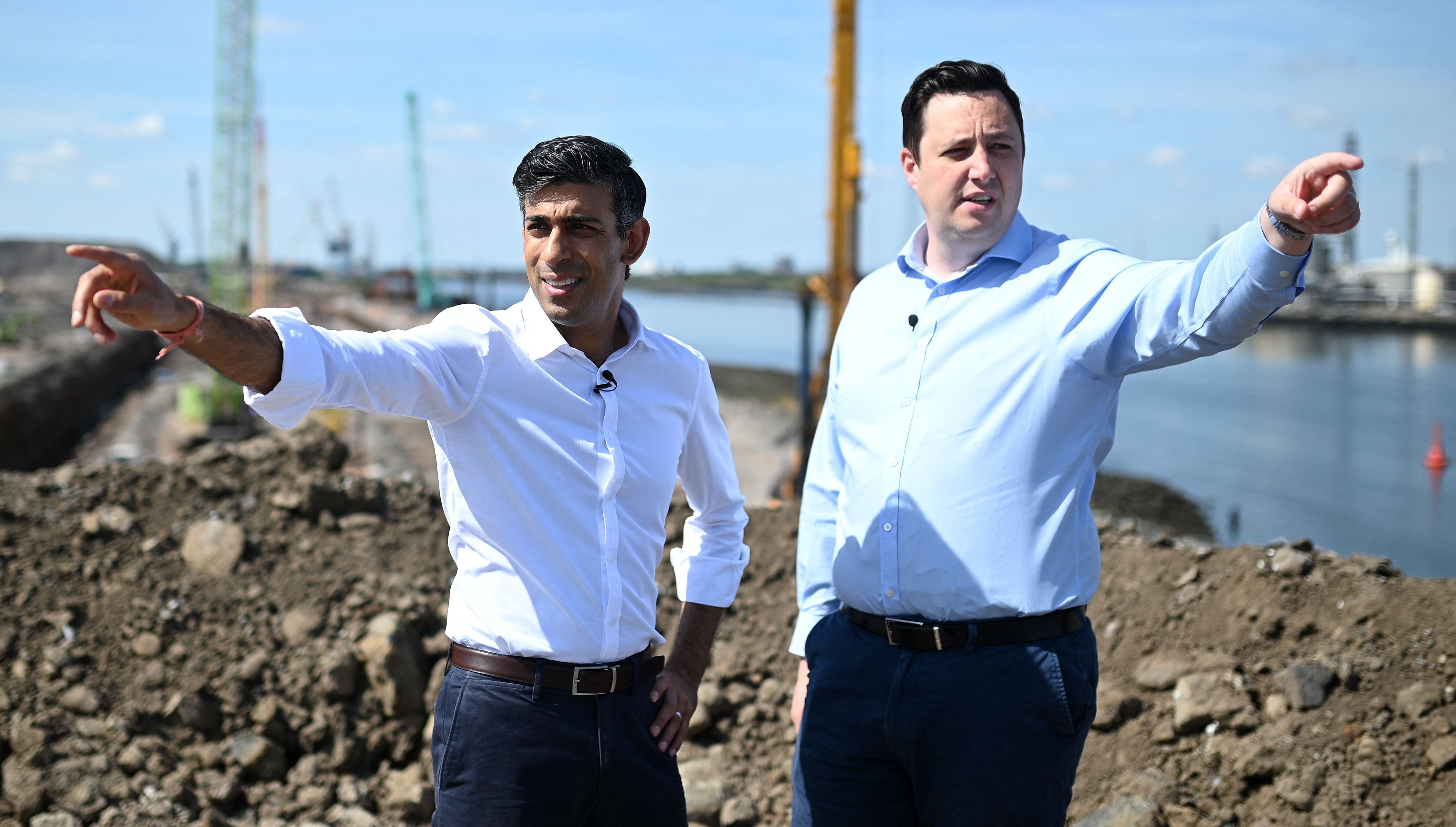 Ben Houchen (right) and Rishi Sunak often pointed in different directions when the Tories were in power