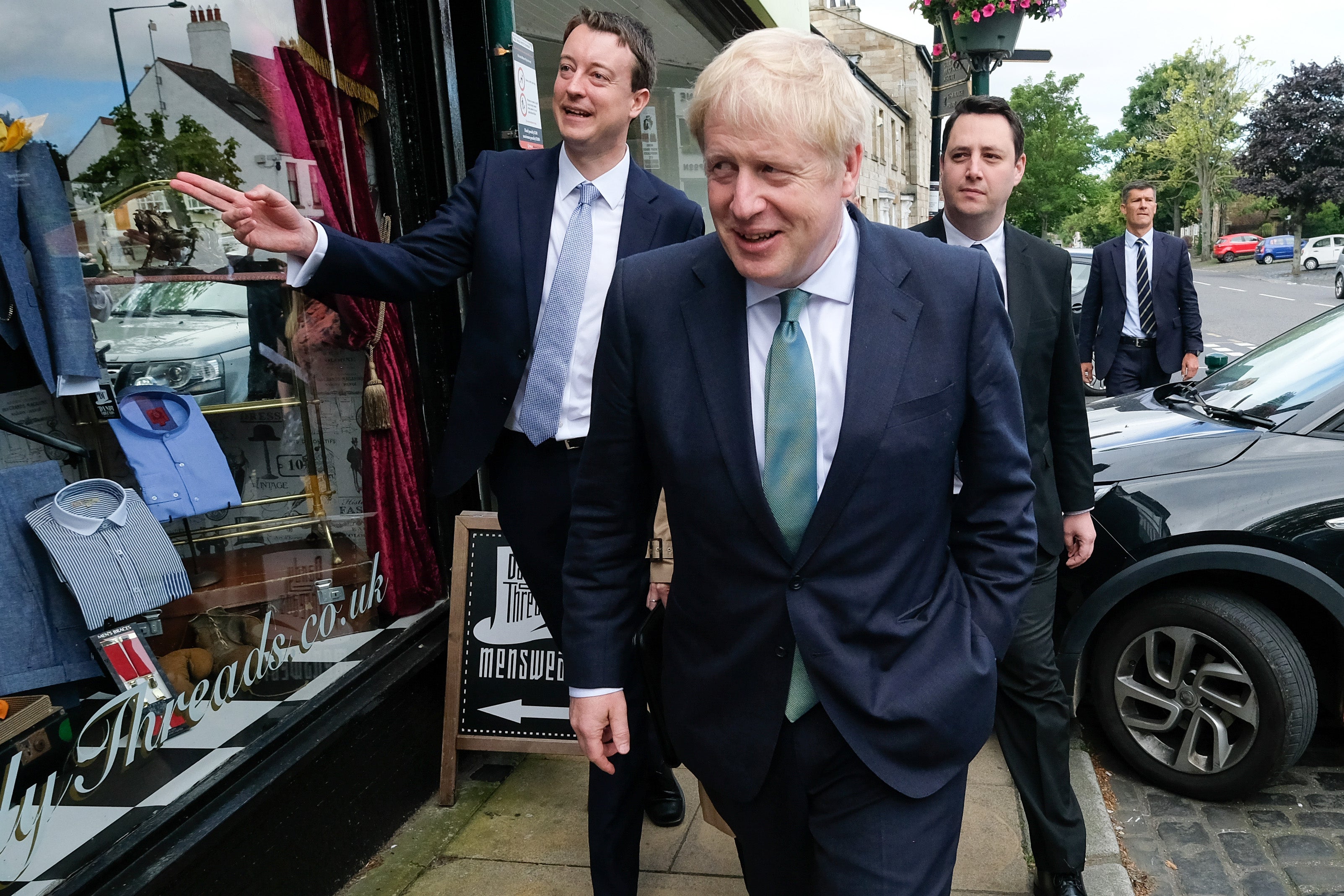 Simon Clarke (left) with Mr Johnson