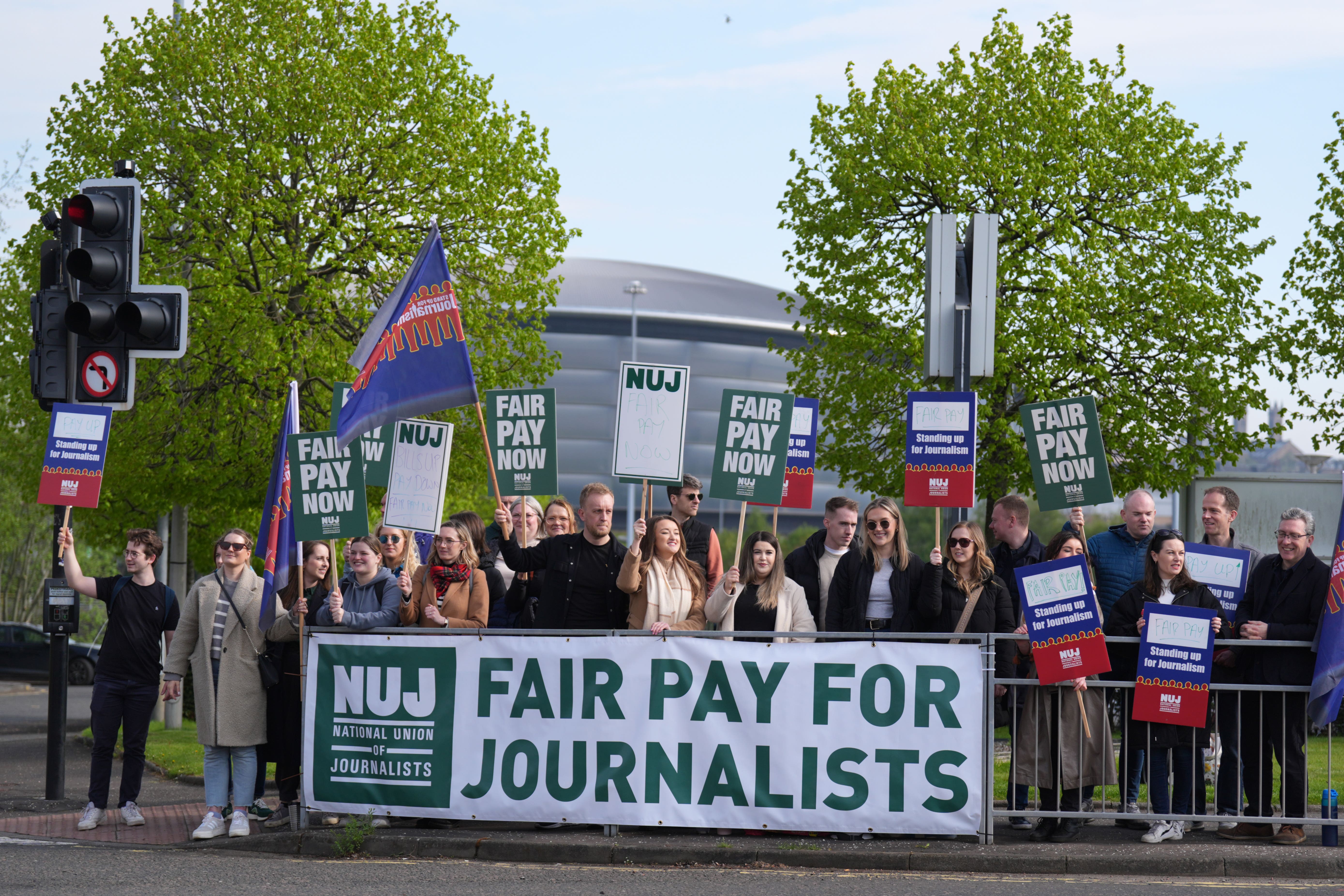 Journalists walked out on Wednesday (Andrew Milligan/PA)