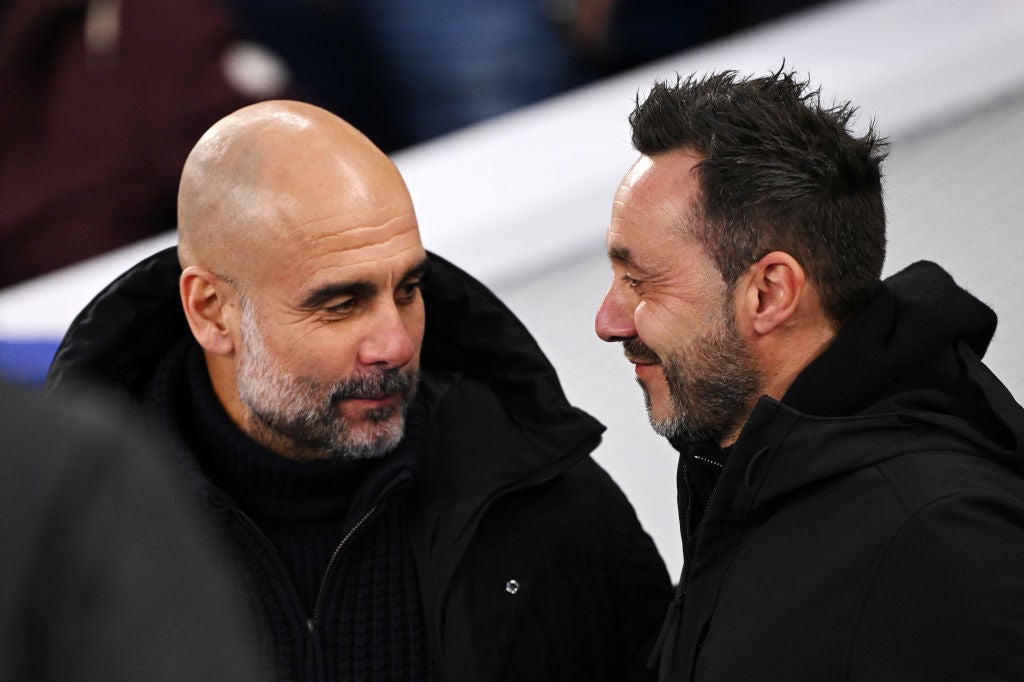 Pep Guardiola is among De Zerbi’s admirers