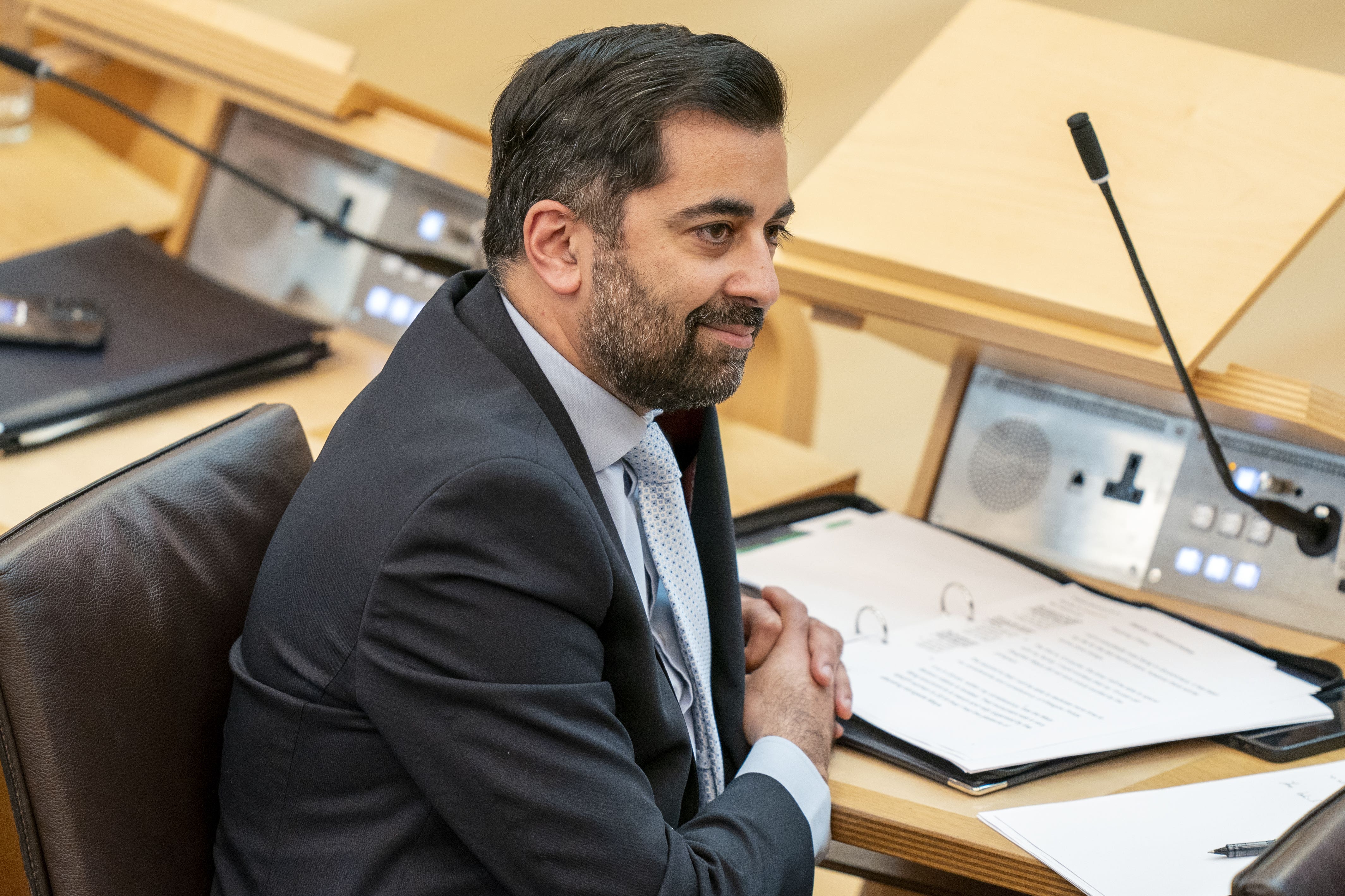 First Minister Humza Yousaf said during the debate that he is proud of his Government’s record (Jane Barlow/PA)