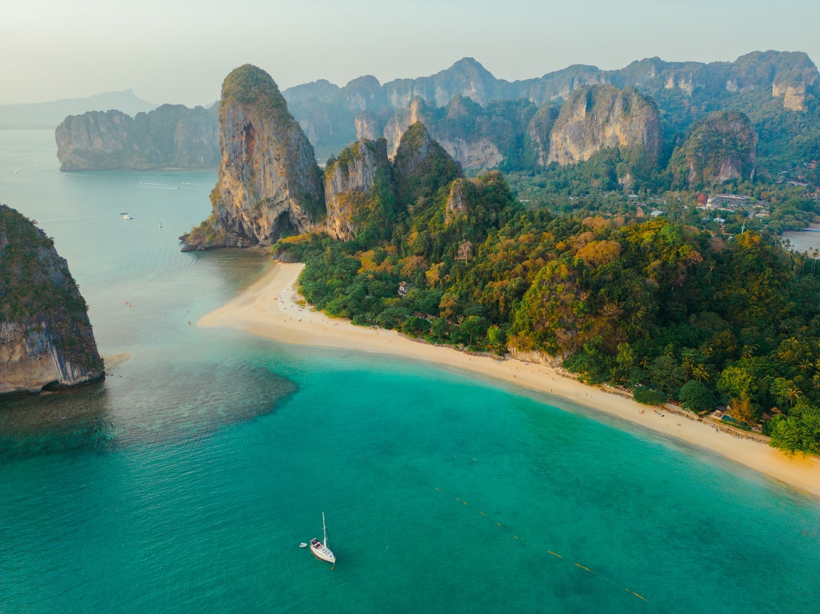 Railey beach is one of the most famous in Thailand