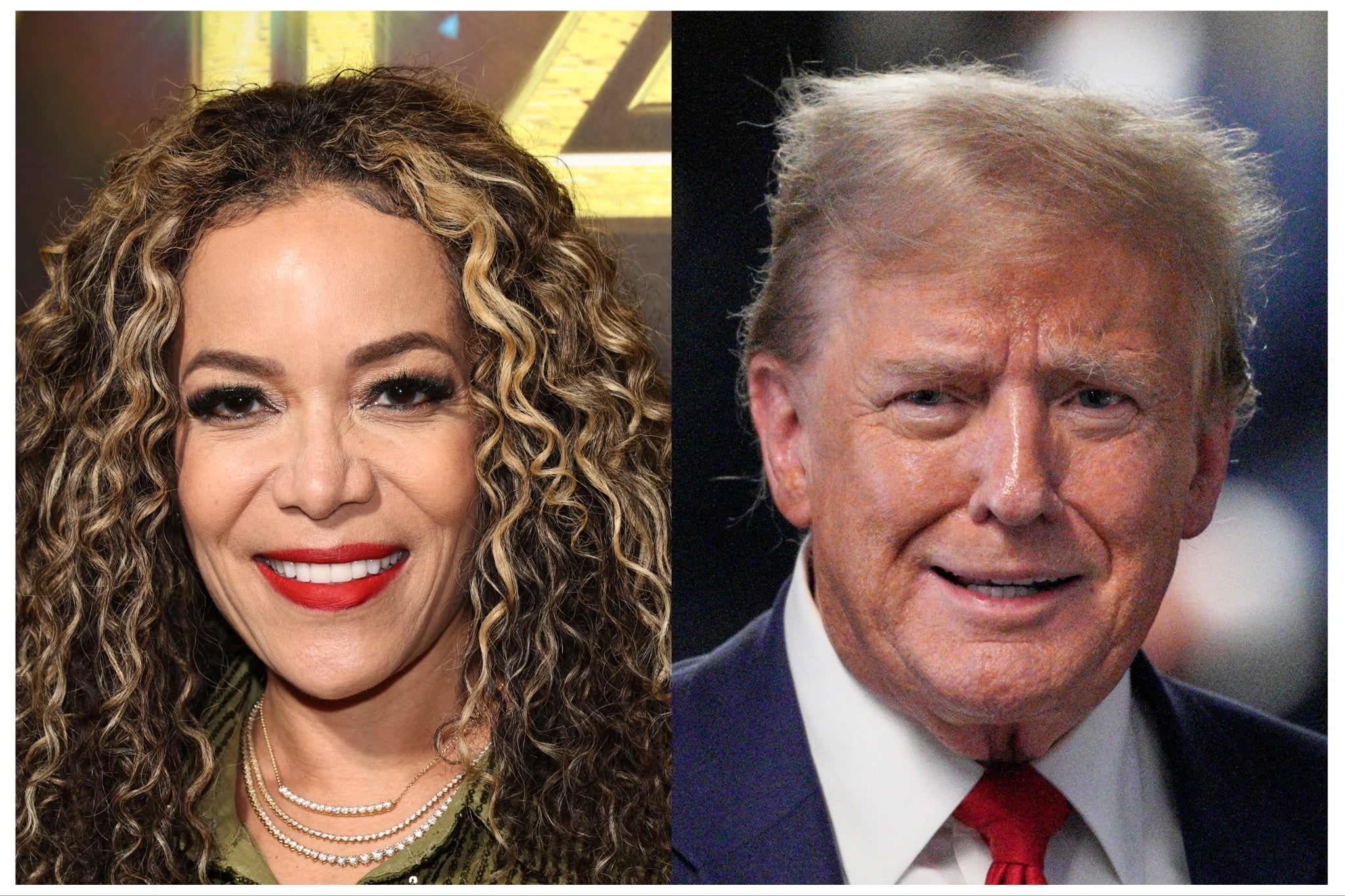 Sunny Hostin (left) and Donald Trump