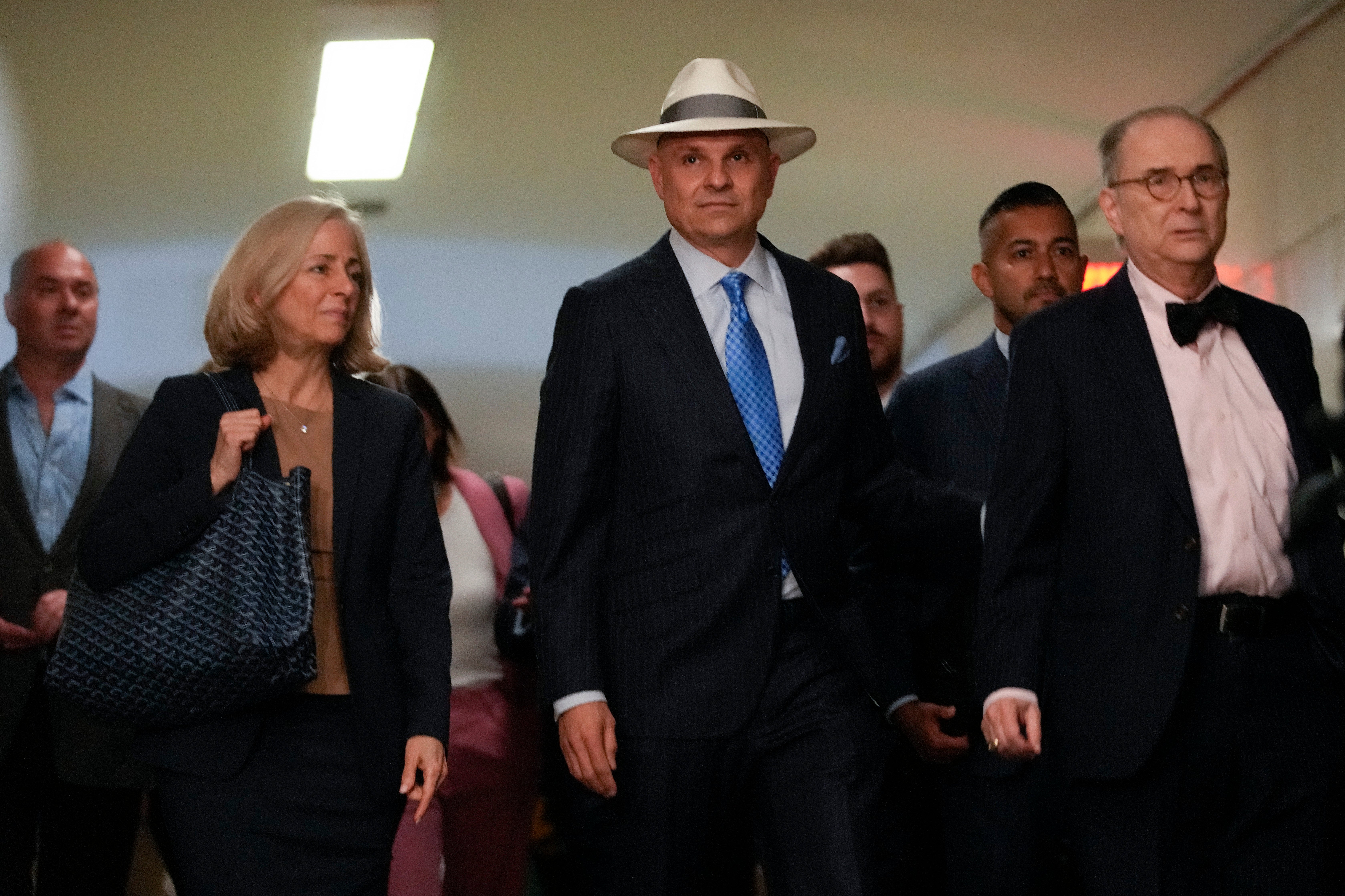 Arthur Aidala, attorney for Harvey Weinstein, arrives at Manhattan criminal court Wednesday May 1 2024 in New York