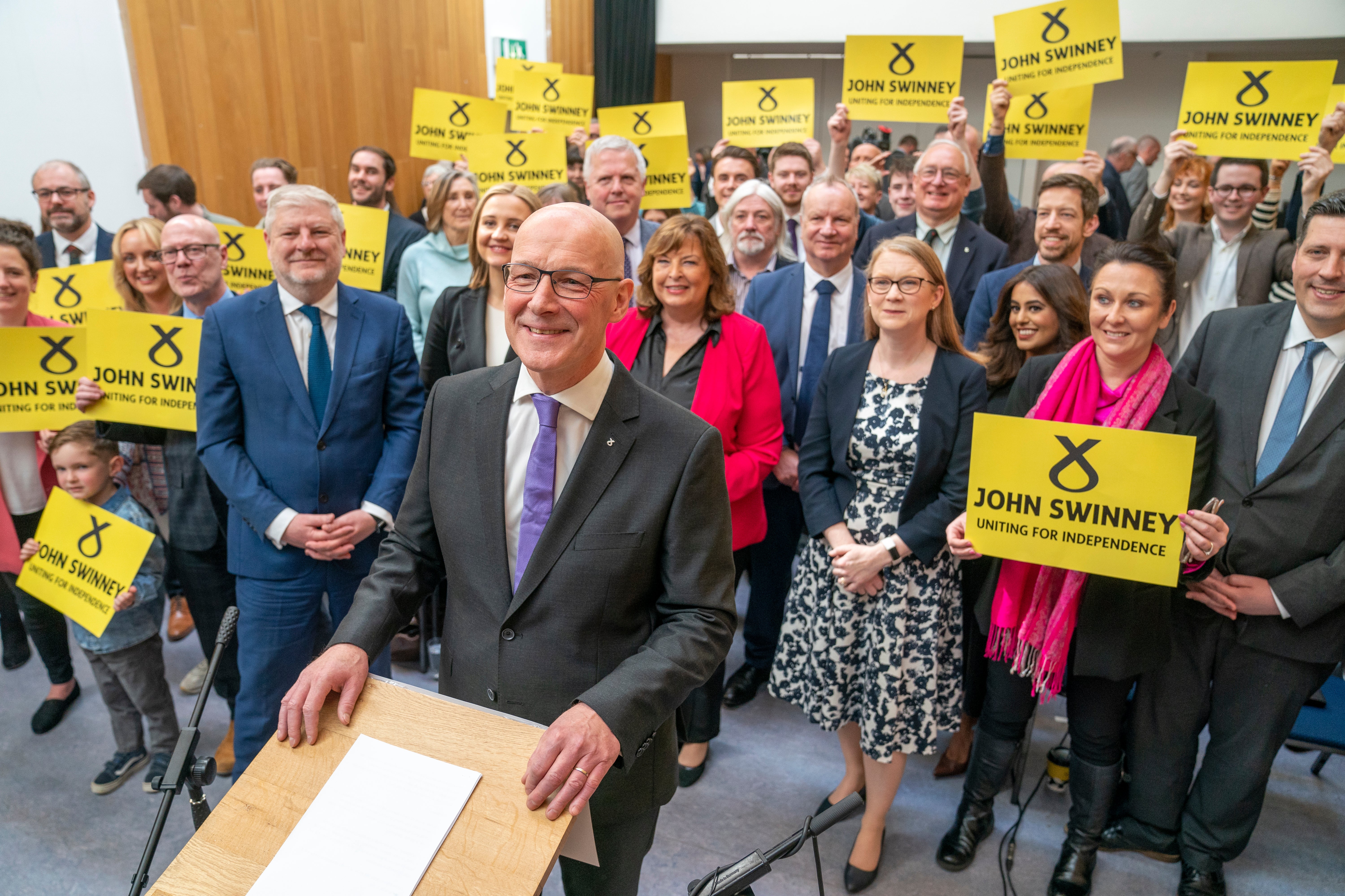 John Swinney announced his leadership bid today