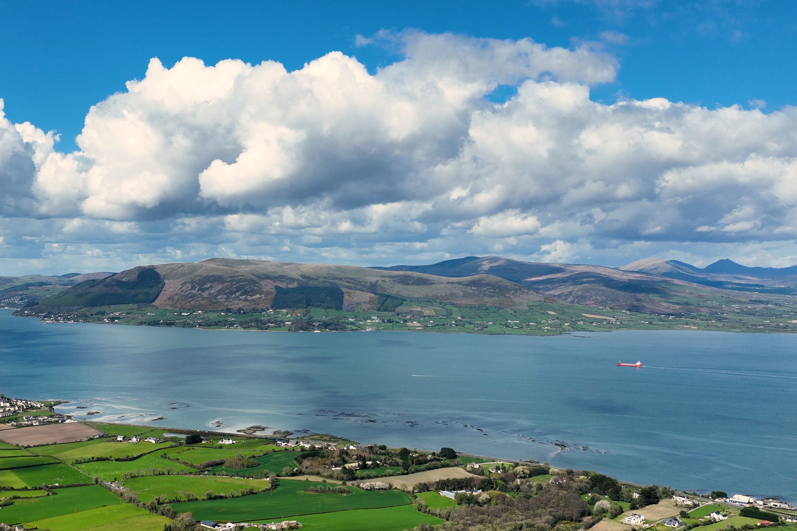 An aerial view of Slieve Donard, Slieve Binnian and Slieve Bearnagh