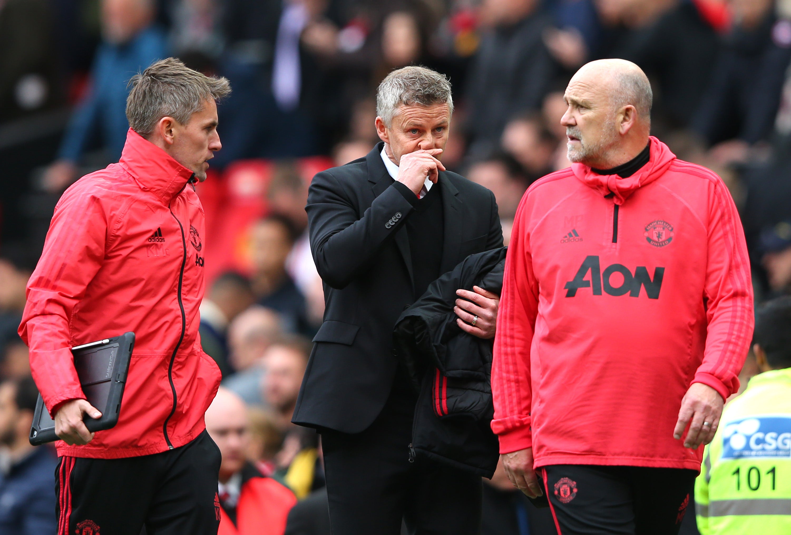 McKenna (left) worked under Manchester United manager Ole Gunnar Solskjaer