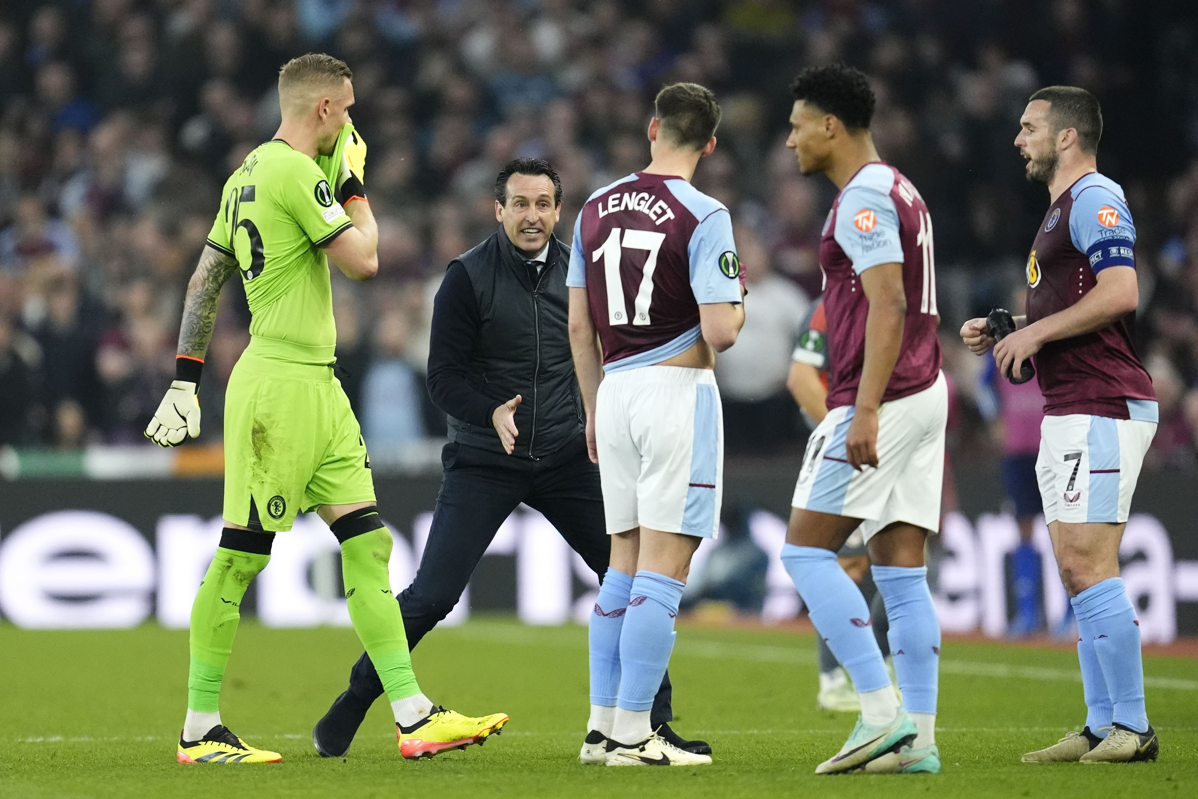 Aston Villa manager Unai Emery wants a better display in the second leg (Nick Potts/PA)