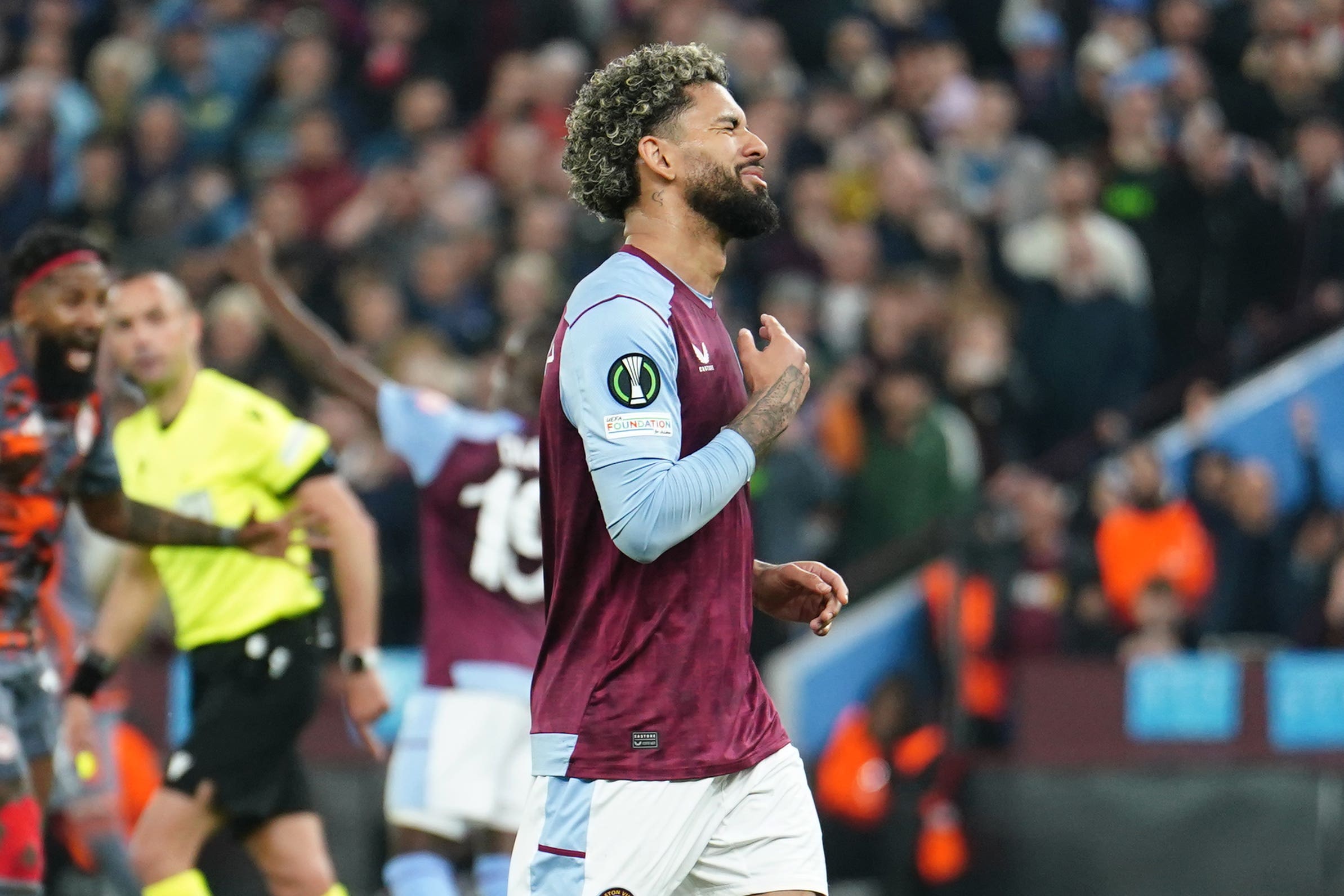 Douglas Luiz missed a penalty against Olympiacos (Nick Potts/PA)