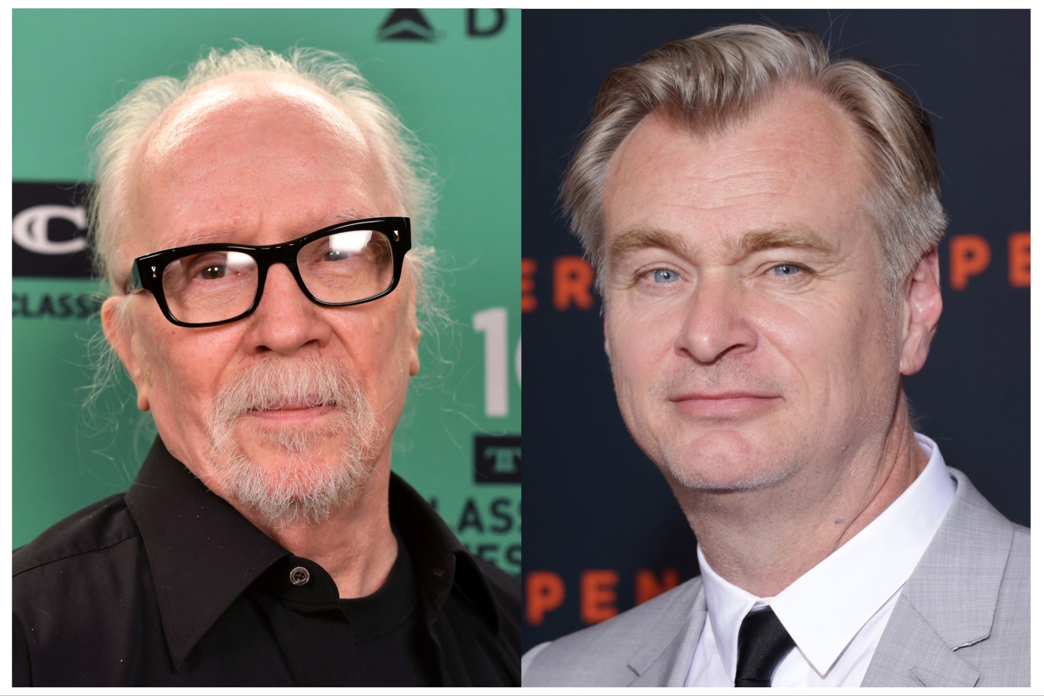 John Carpenter (left) and ‘Oppenheimer’ director Christopher Nolan