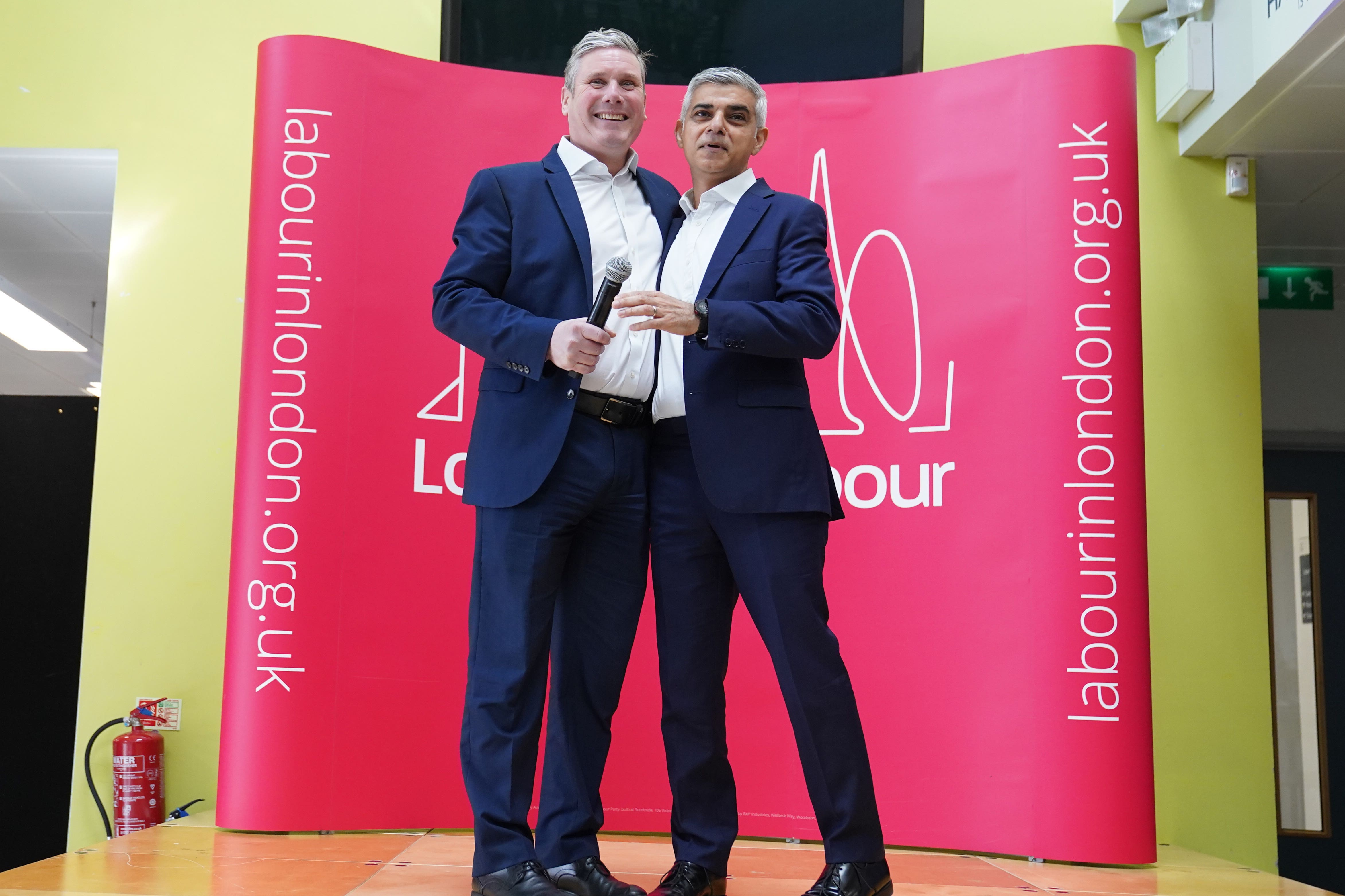 Labour leader Keir Starmer and mayor of London Sadiq Khan (Stefan Rousseau/PA)