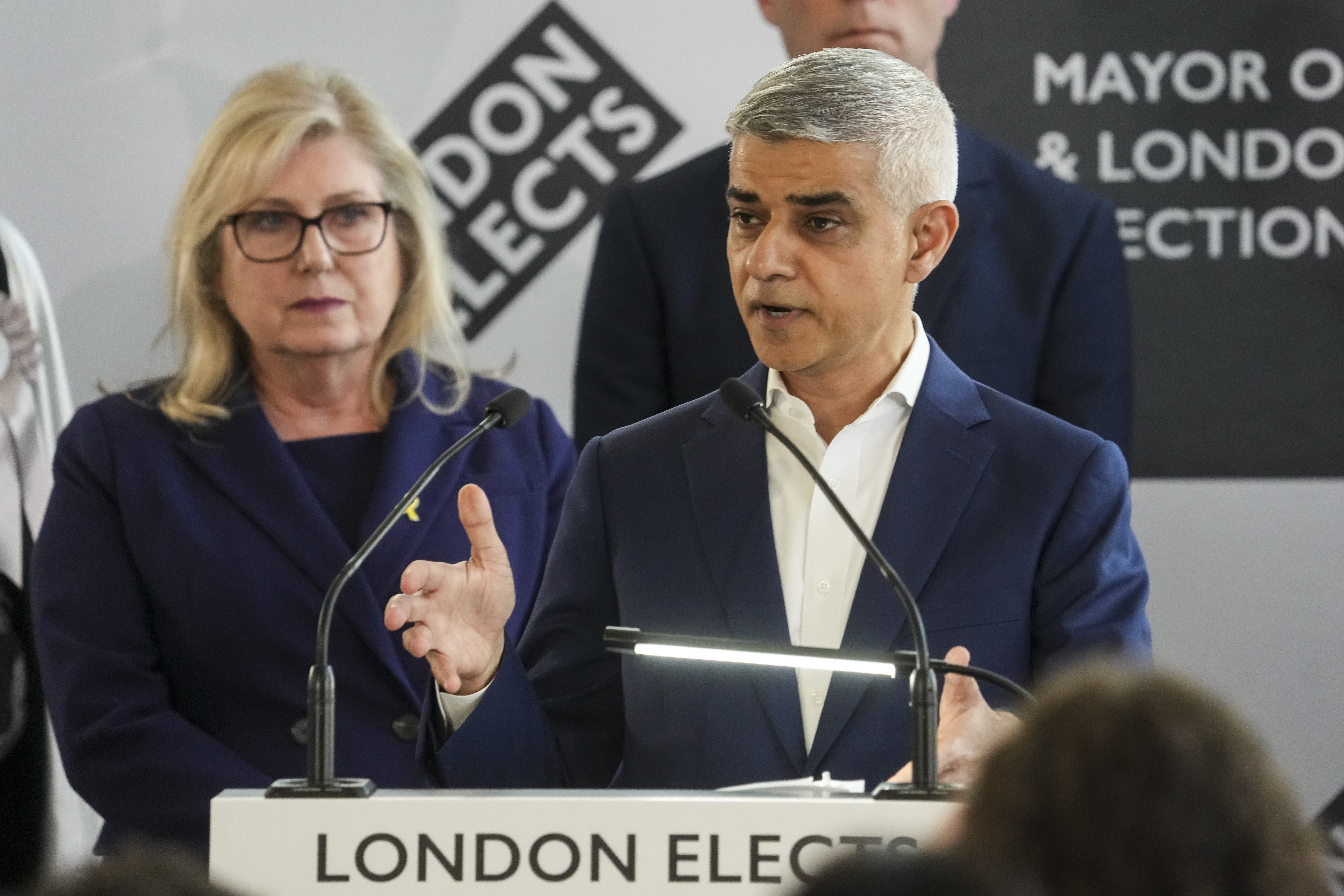 Labour’s Sadiq Khan alongside Susan Hall