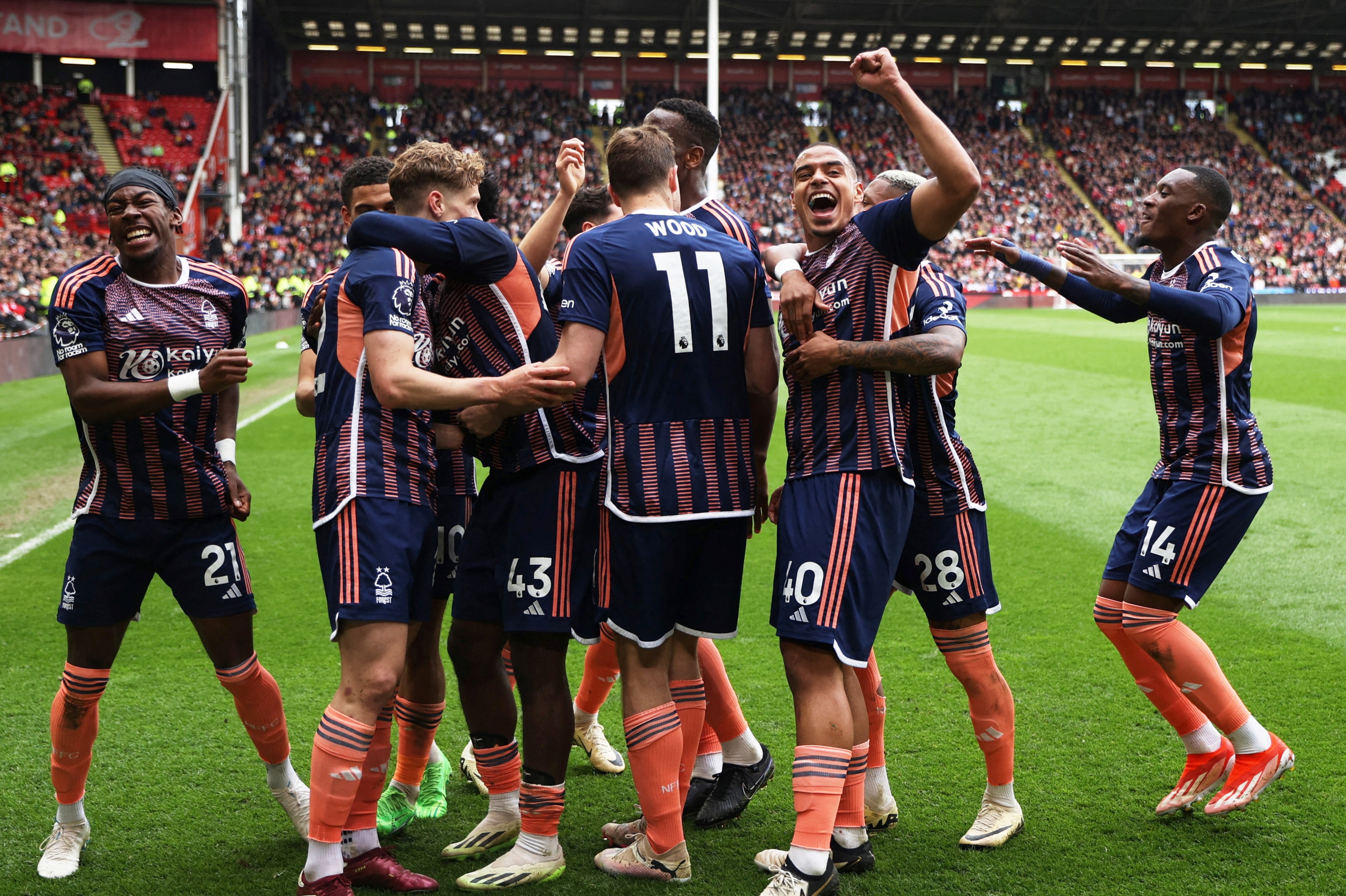 Nottingham Forest celebrated a win that could be decisive in the Premier League relegation battle