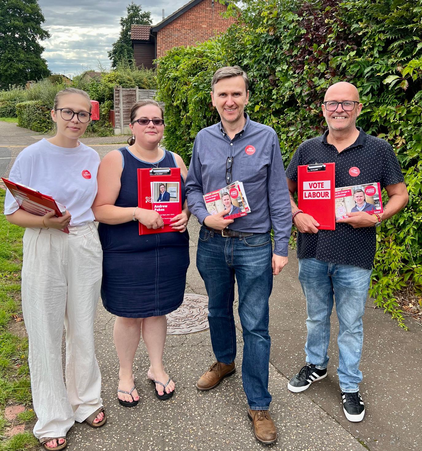 Blakemore-Creedon’s campaign team with Labour candidate Andrew Pakes