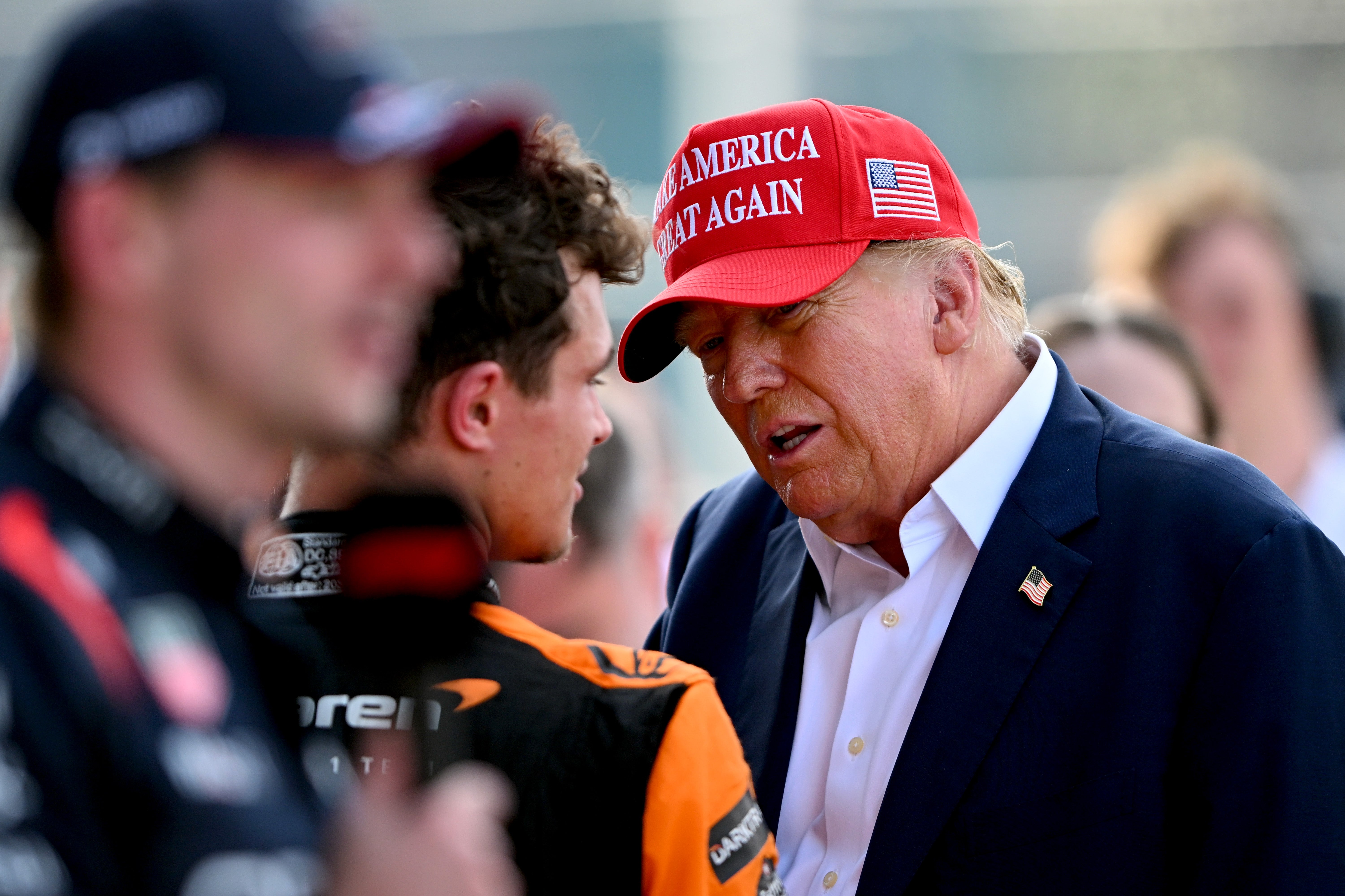 Donald Trump congratulated winner Lando Norris after the Miami Grand Prix