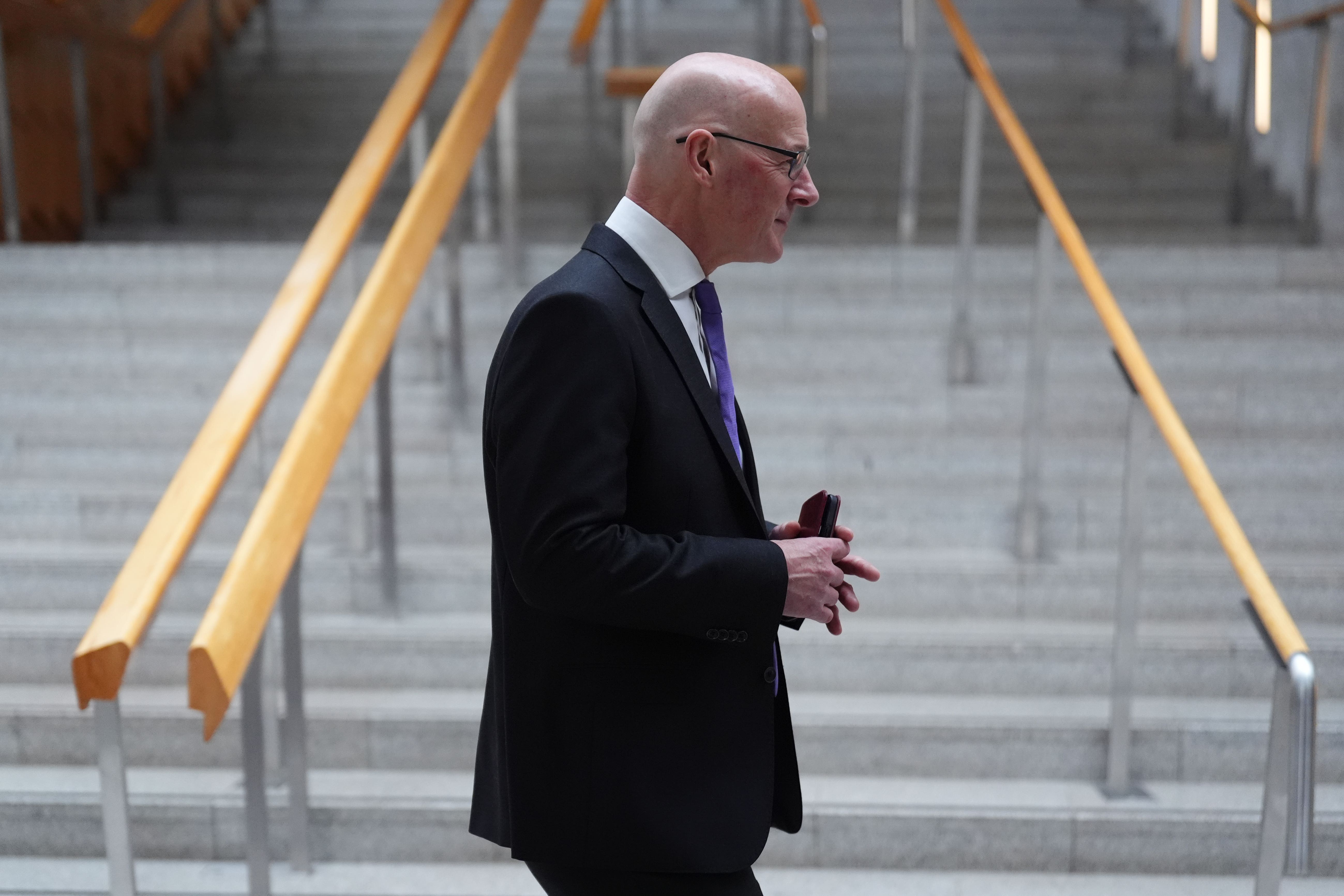 John Swinney needs to win the backing of MSPs at Holyrood before he can go on to become Scotland’s next first minister (Andrew Milligan/PA)