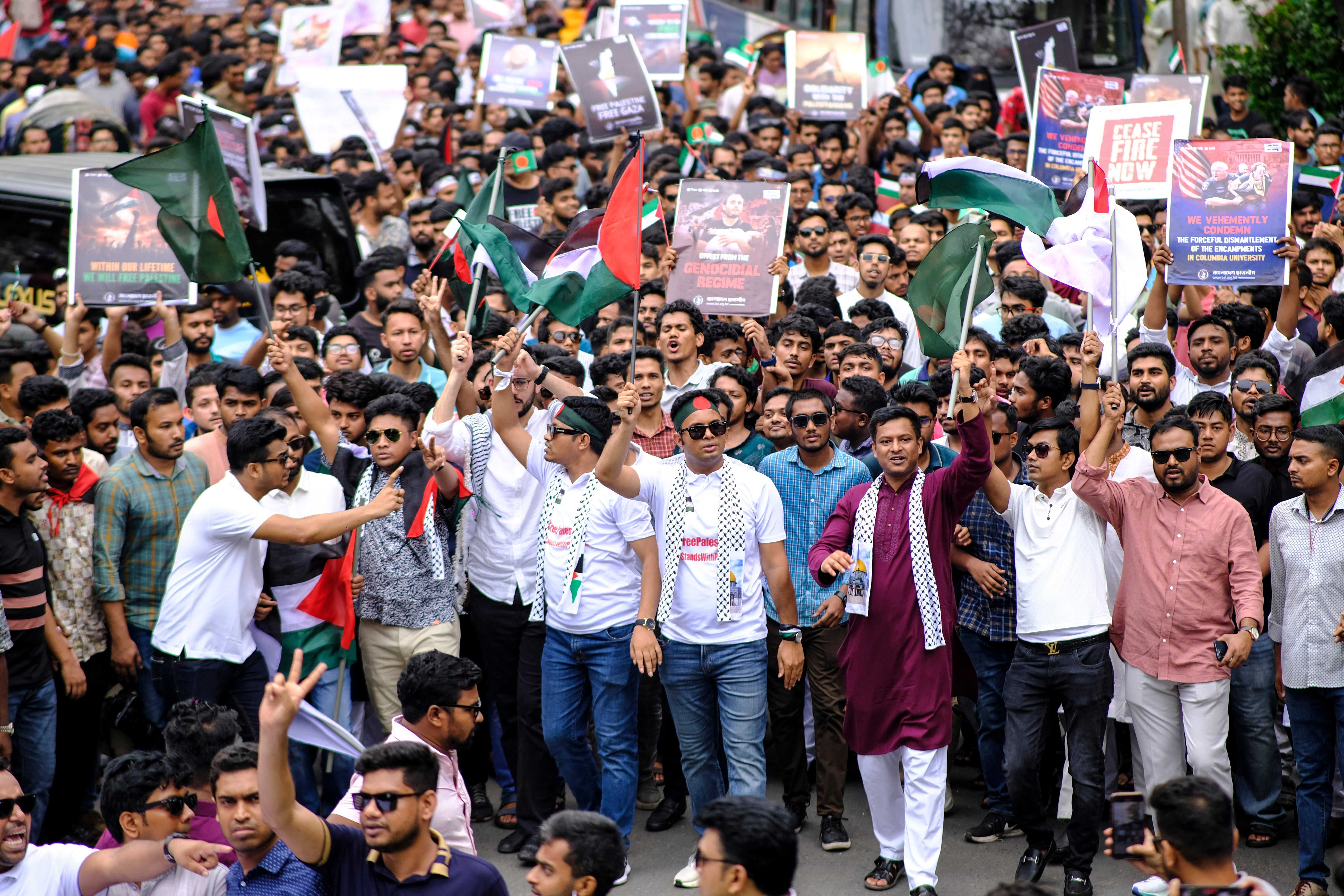 Bangladesh Mideast Protest