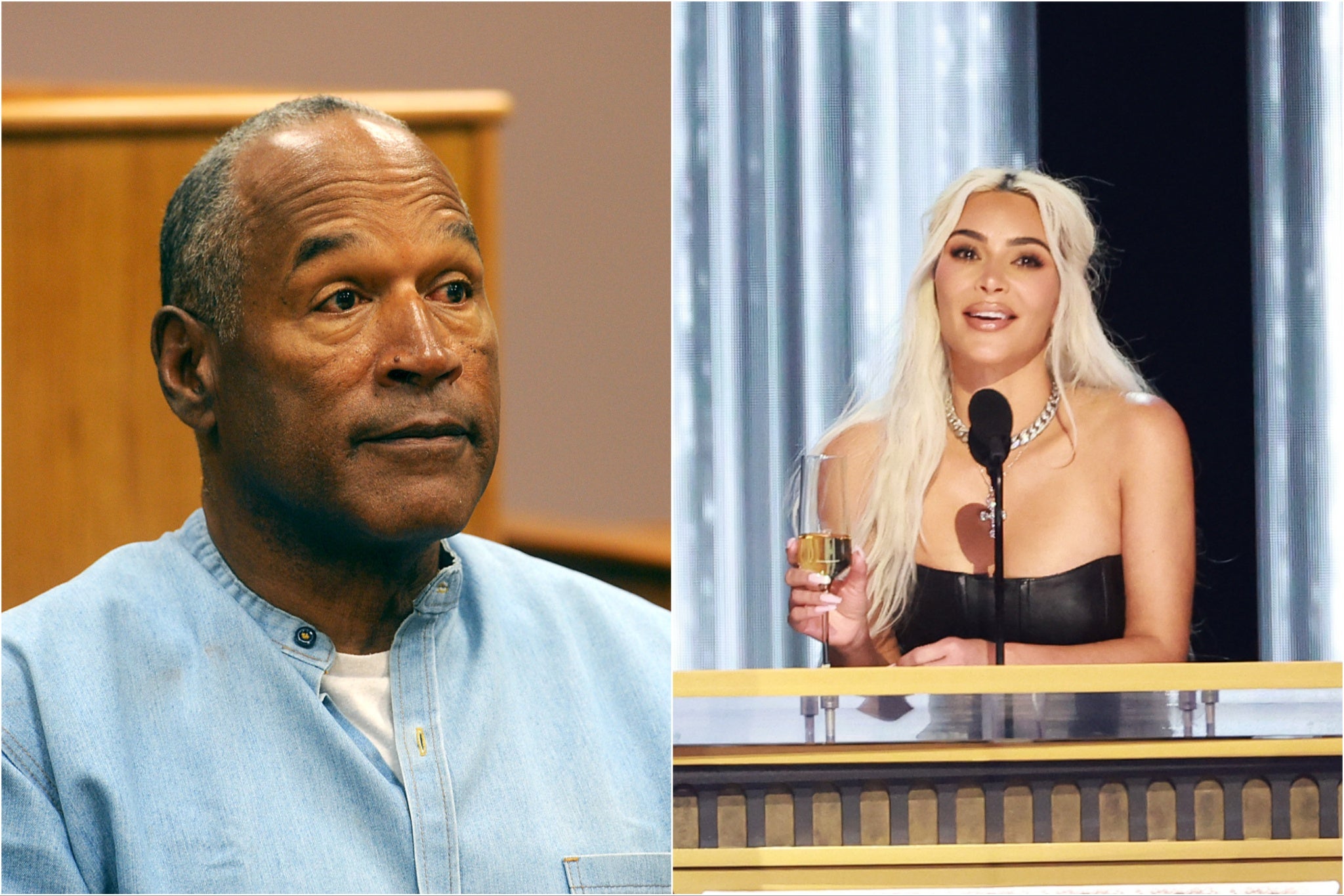 OJ Simpson and Kim Kardashian