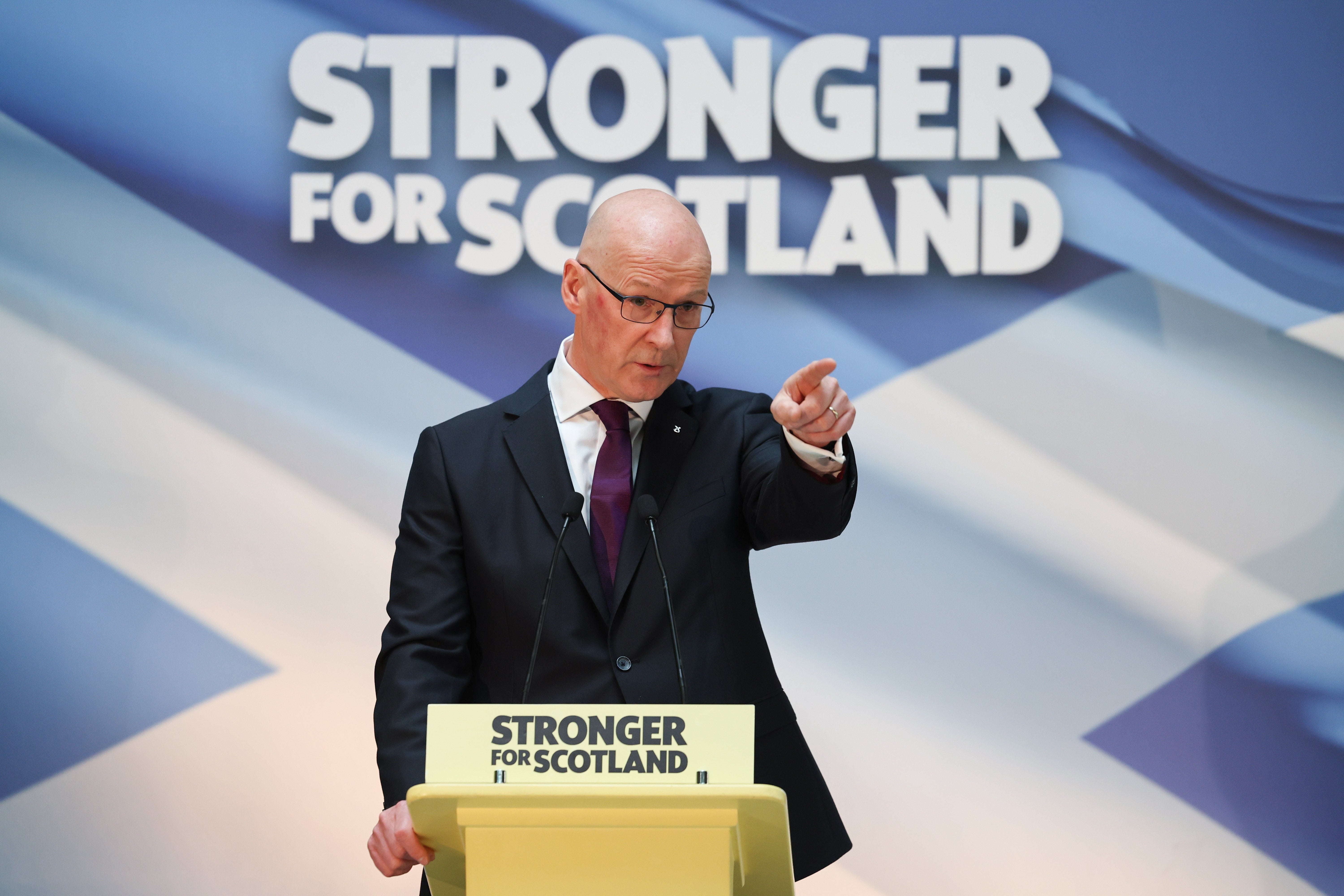 John Swinney won the backing of 64 MSPs