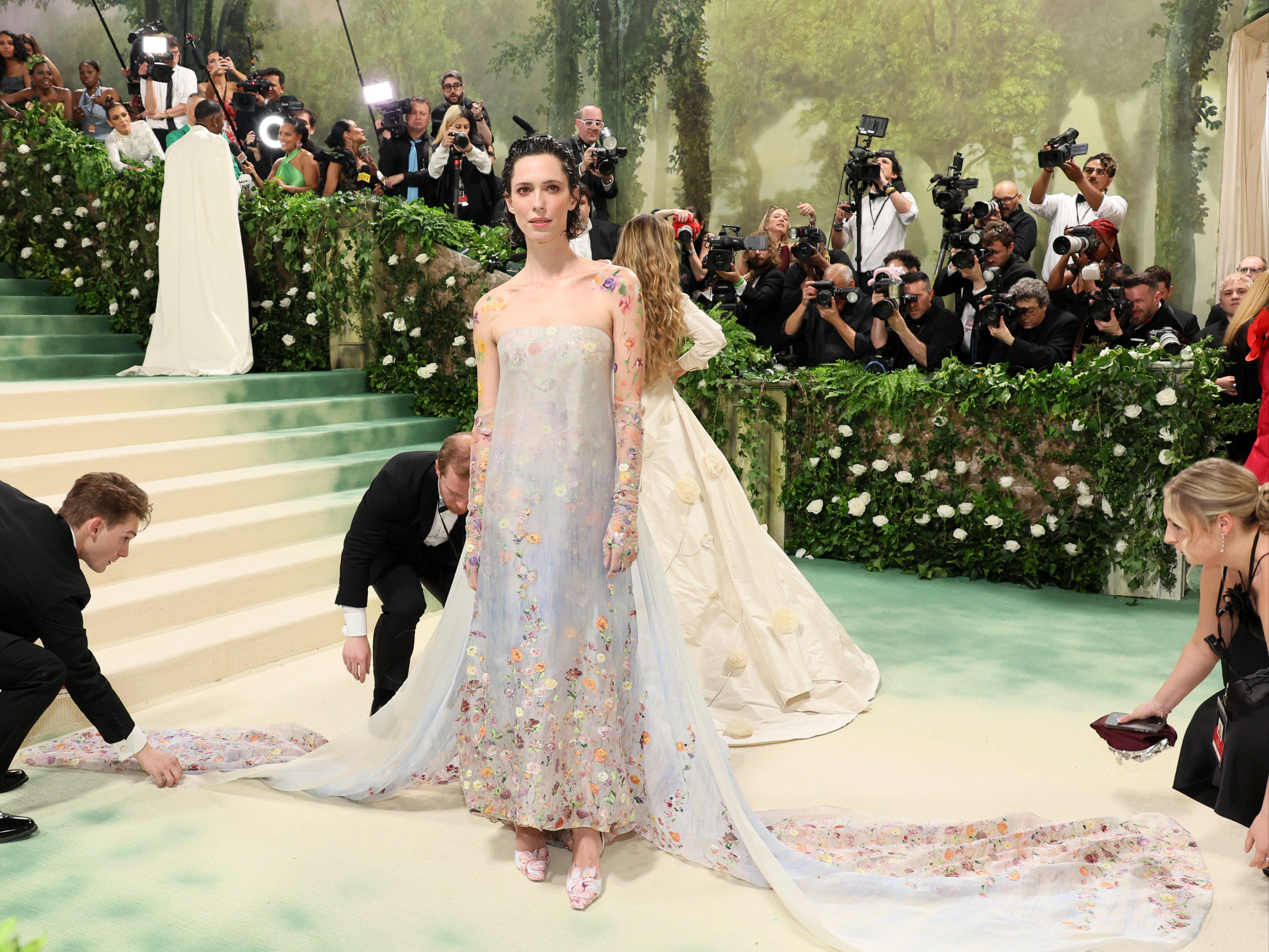 Rebecca Hall attends The 2024 Met Gala Celebrating “Sleeping Beauties: Reawakening Fashion” at The Metropolitan Museum of Art on 6 May 2024 in New York City.