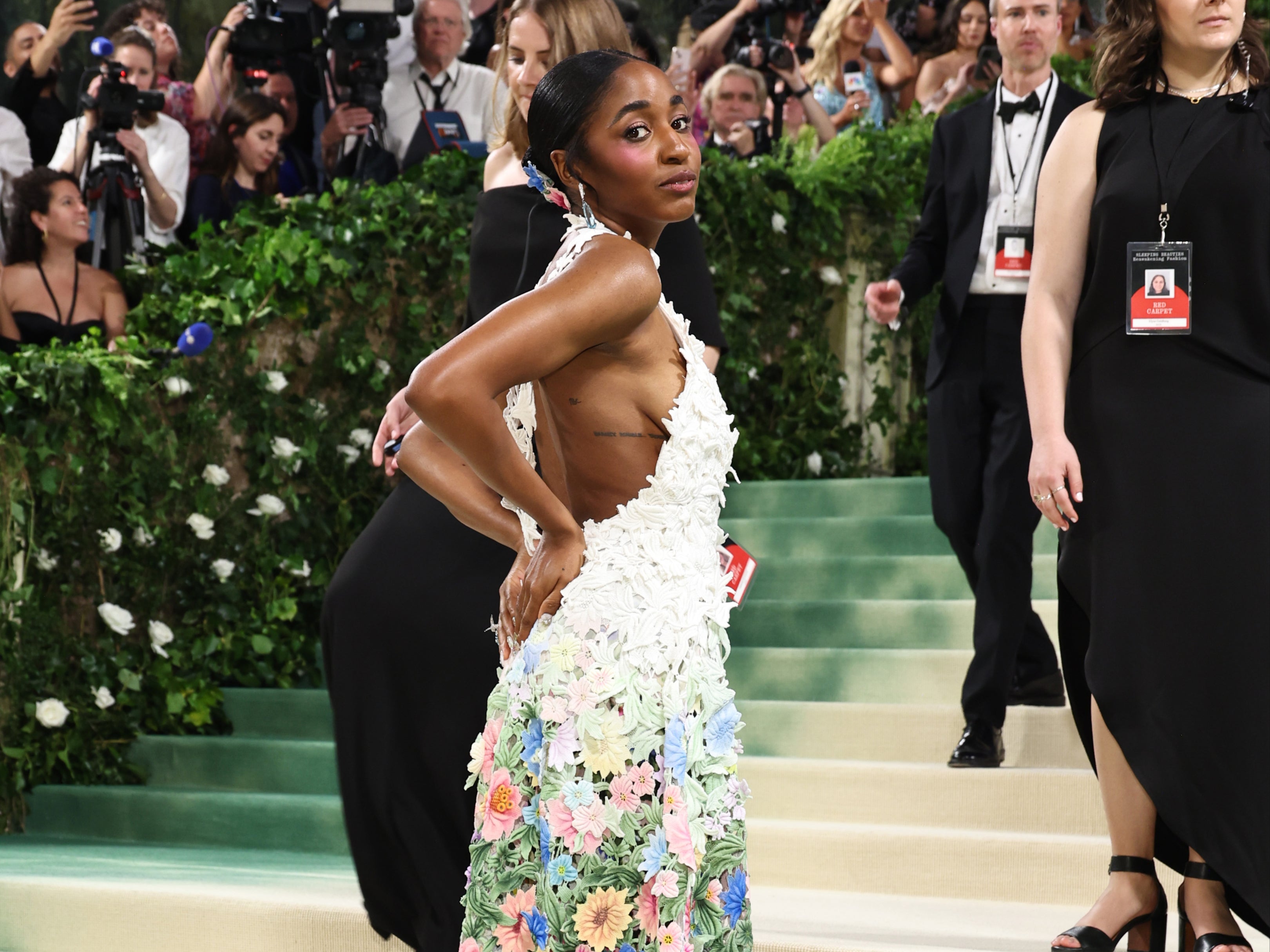 Ayo Edebiri attends The 2024 Met Gala Celebrating “Sleeping Beauties: Reawakening Fashion” at The Metropolitan Museum of Art on 6 May 2024 in New York City.