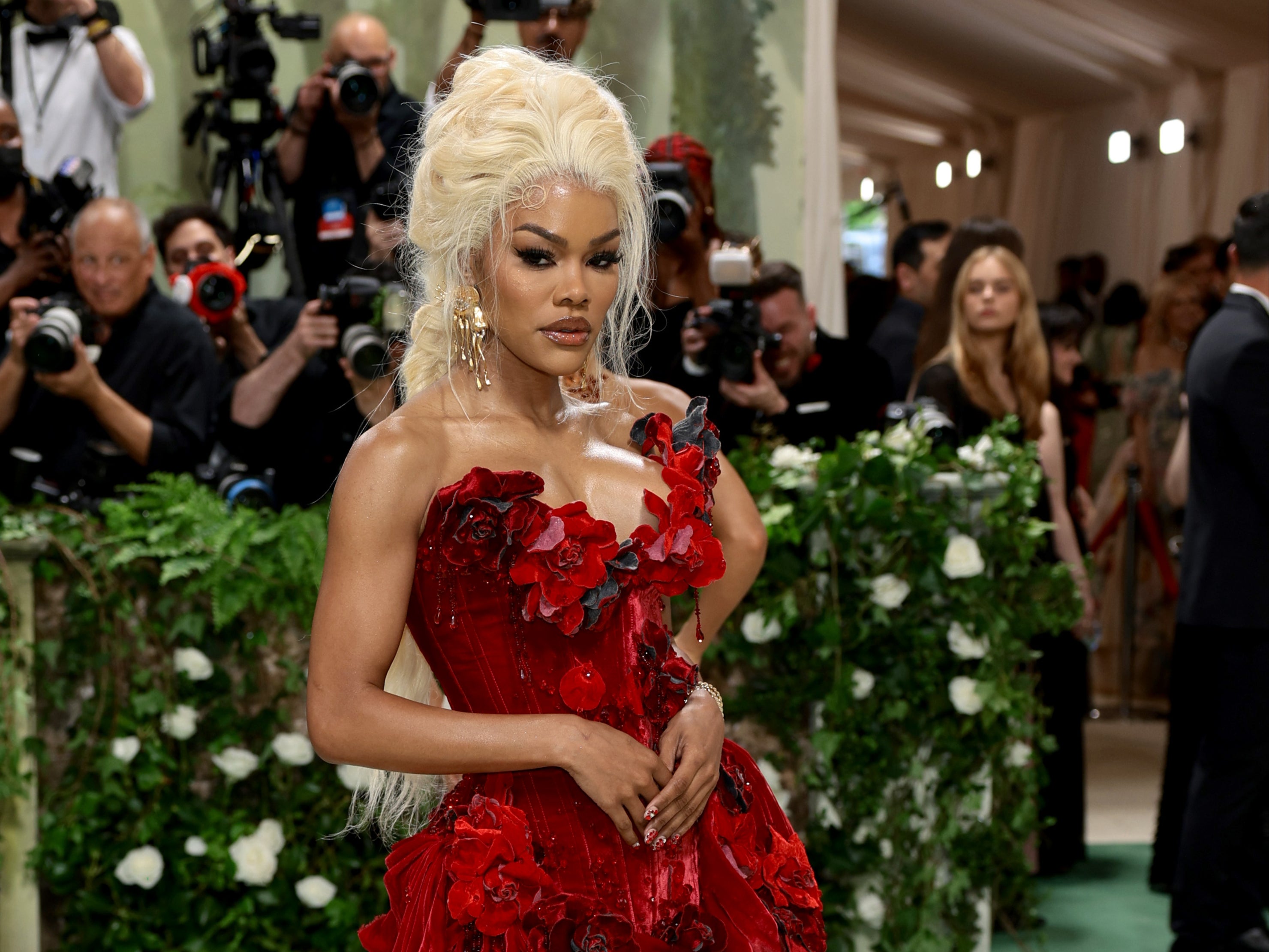 Teyana Taylor attends The 2024 Met Gala Celebrating “Sleeping Beauties: Reawakening Fashion” at The Metropolitan Museum of Art on 6 May 2024 in New York City.