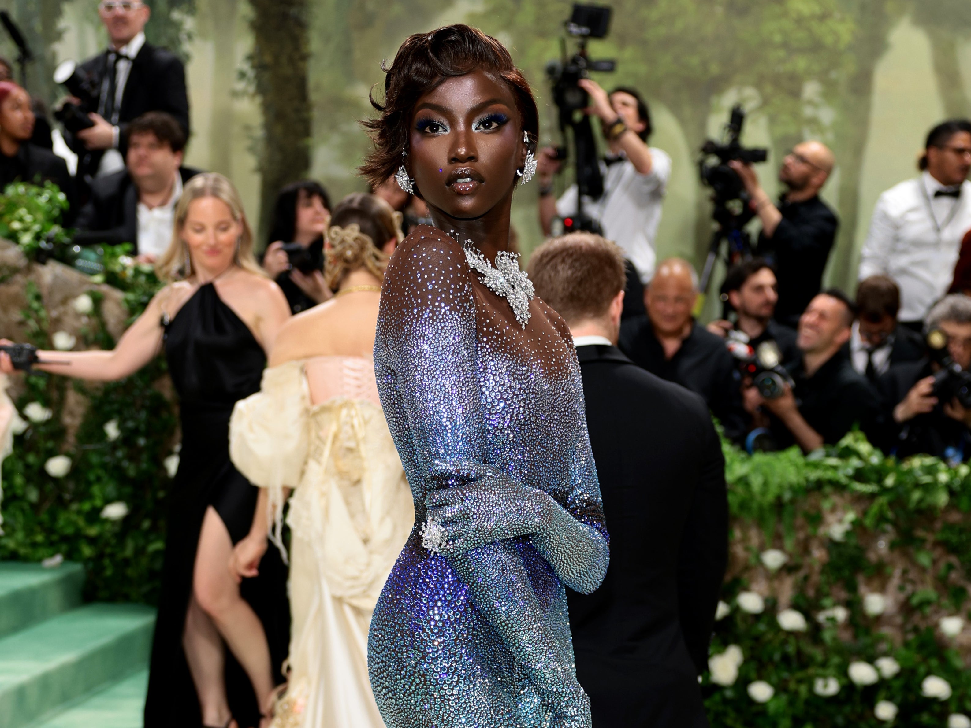 Anok Yai attends The 2024 Met Gala Celebrating “Sleeping Beauties: Reawakening Fashion” at The Metropolitan Museum of Art on 6 May 2024 in New York City.