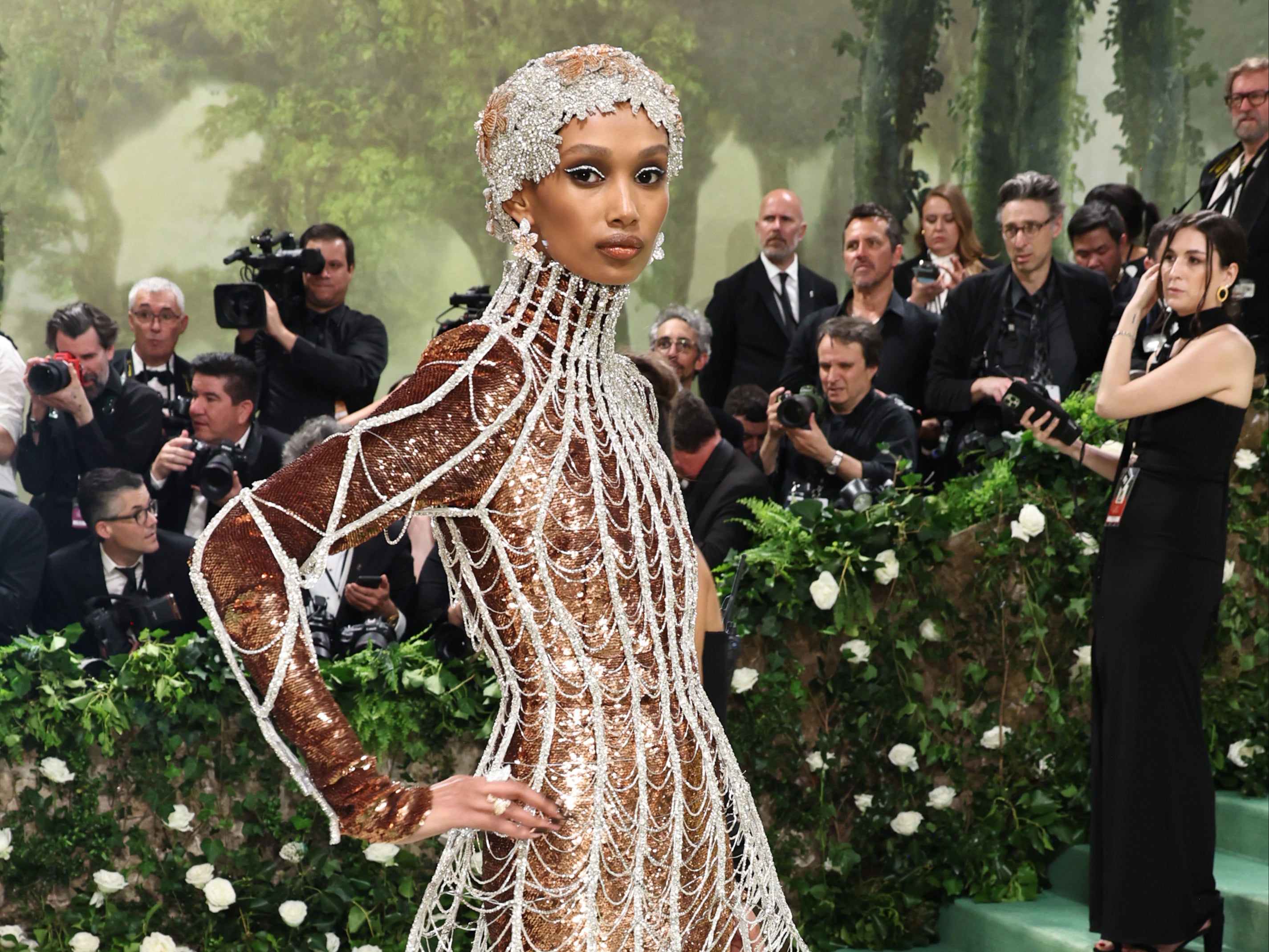 Hanani Taylor attends The 2024 Met Gala Celebrating “Sleeping Beauties: Reawakening Fashion” at The Metropolitan Museum of Art on 6 May 2024 in New York City.