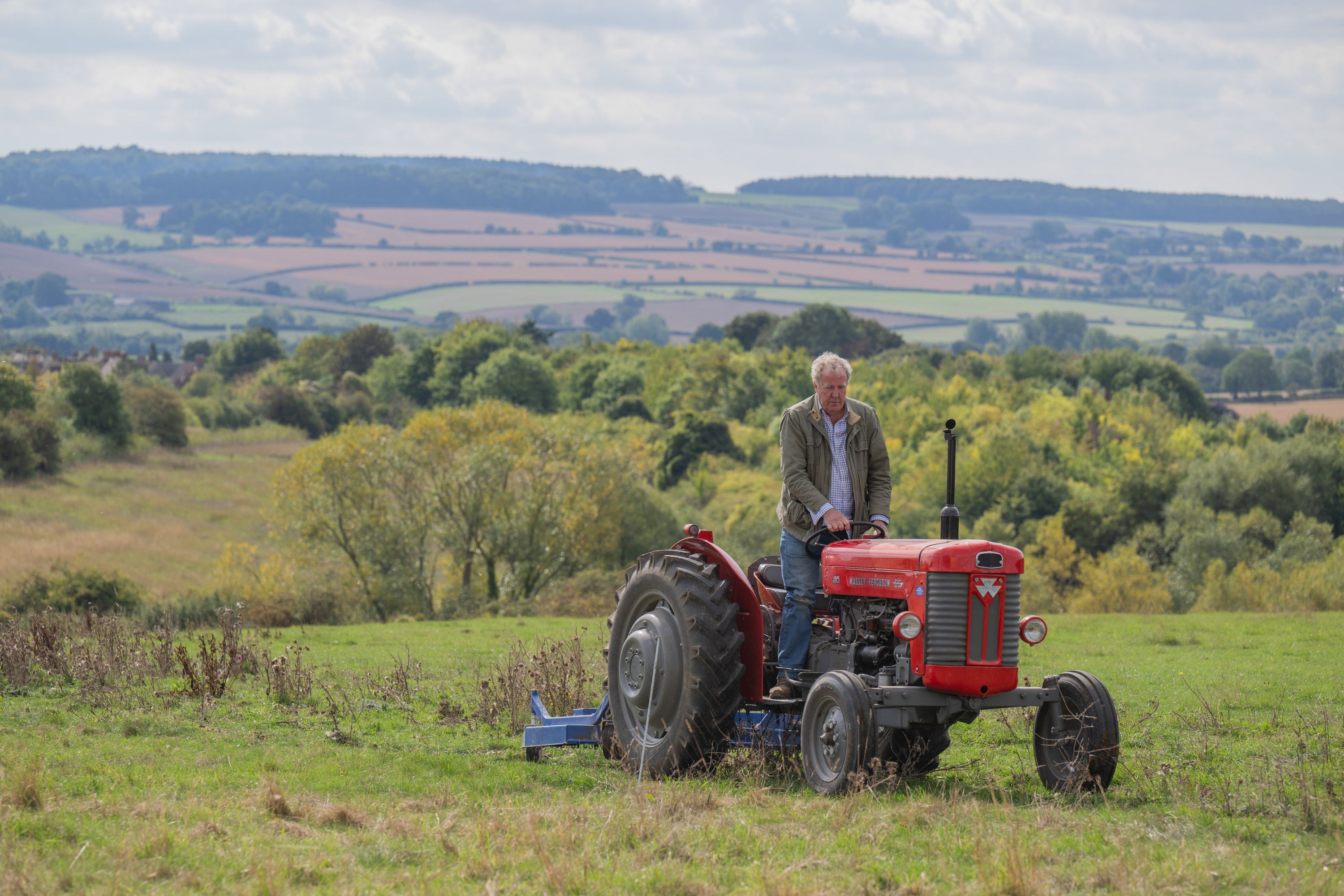 Jeremy Clarkson’s 1,000-acre farm sits in the Cotswolds Hills