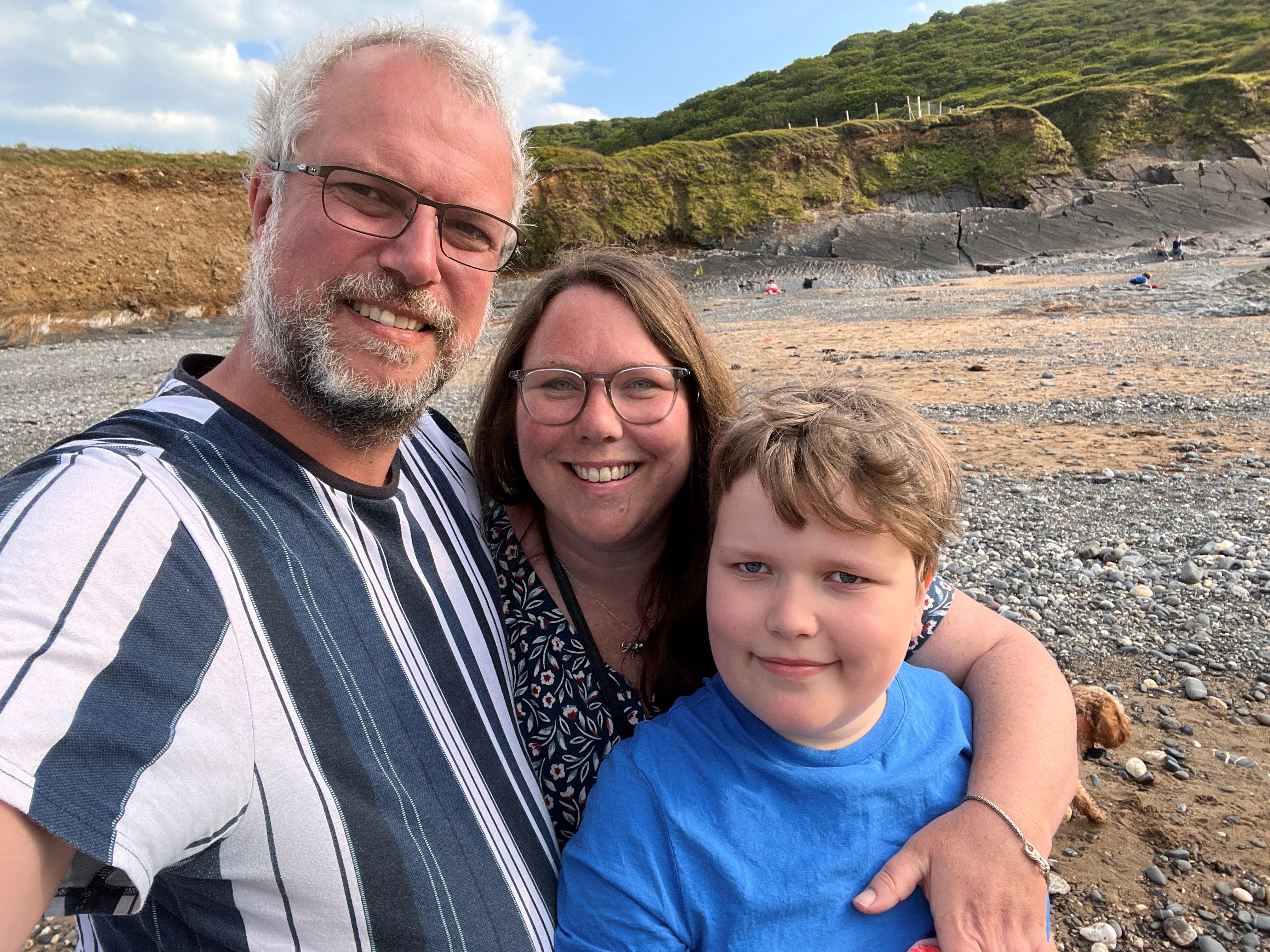 Rebecca and Jason with their son Tom (Collect/PA Real Life)