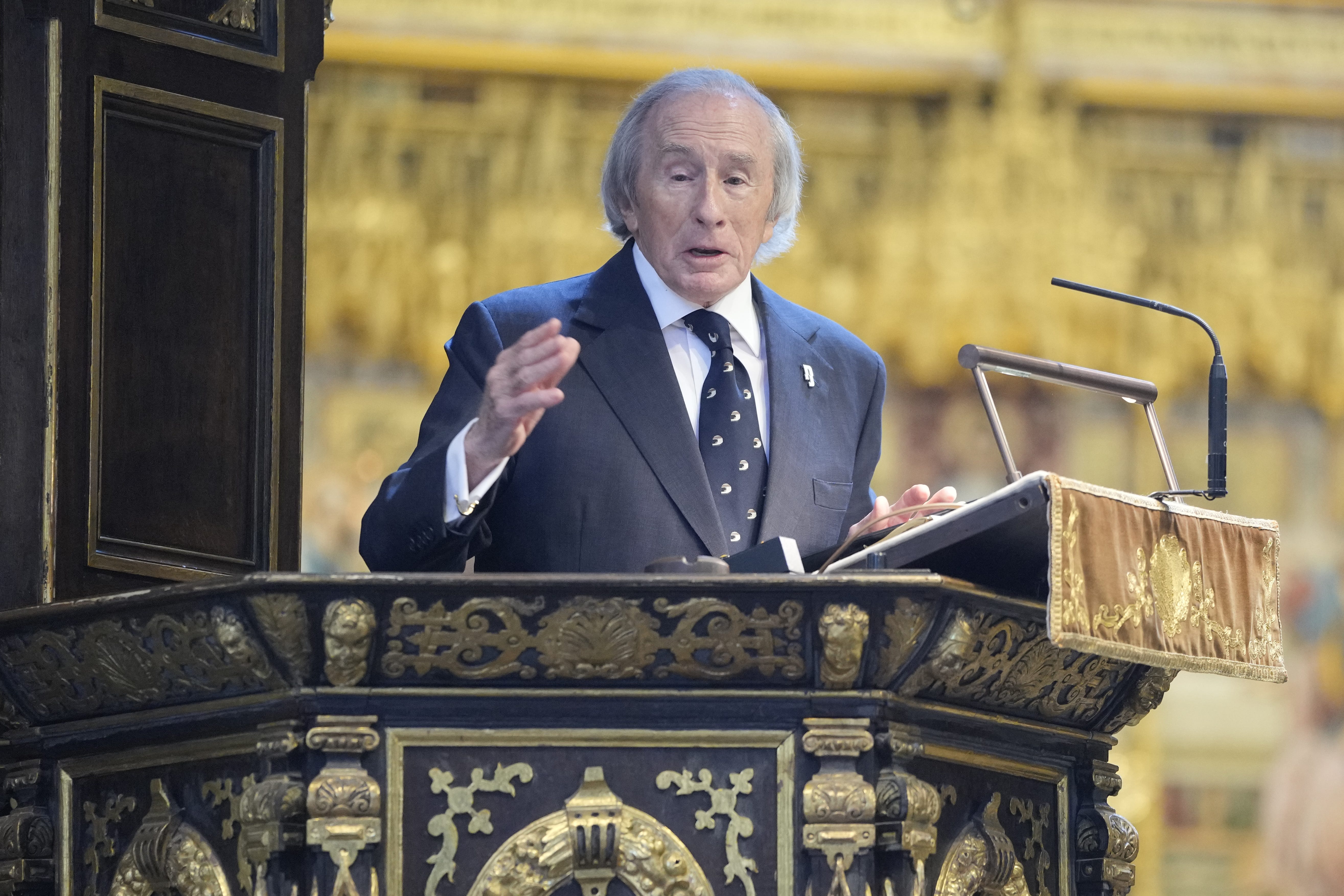 Sir Jackie Stewart, pictured, said he was “tremendously proud” he could call Sir Stirling Moss a friend (Kin Cheung/PA)