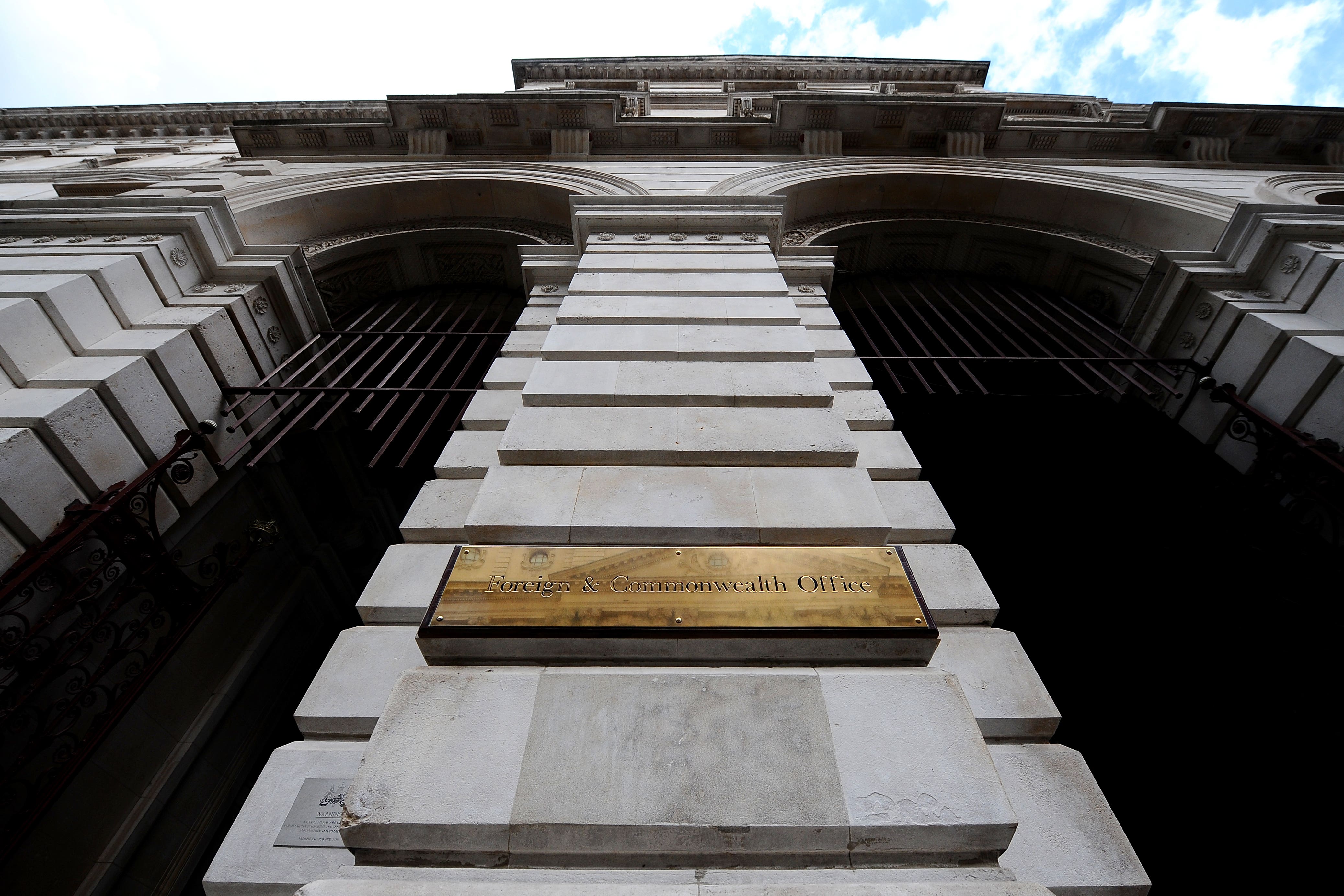 The sign on the Foreign Office in central London (Clive Gee/PA)