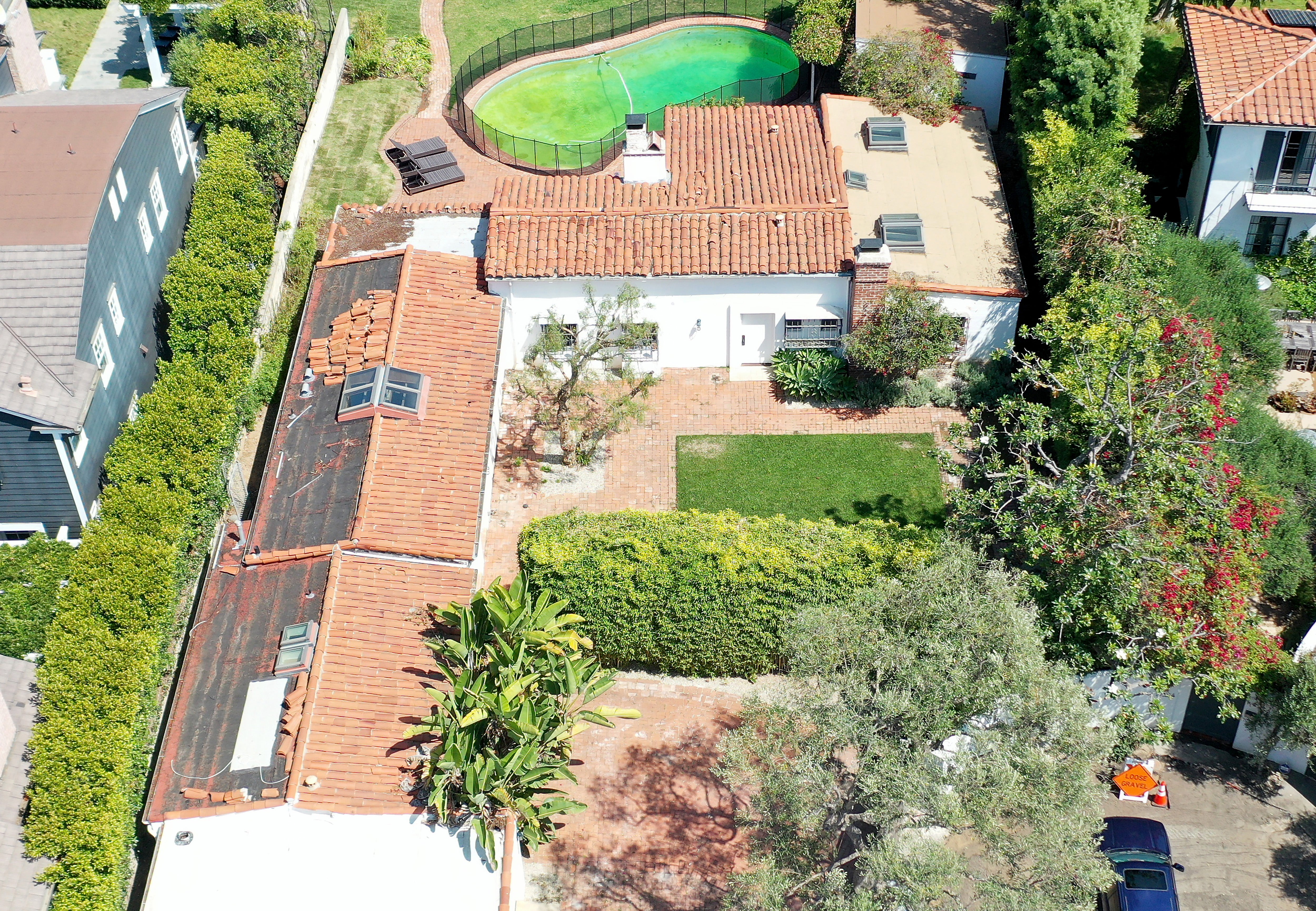 An aerial view of Marilyn Monroe’s former home in Los Angeles, California. The current owners of Monroe’s home unsuccessfully filed for injunctive relief as the council prepared to vote