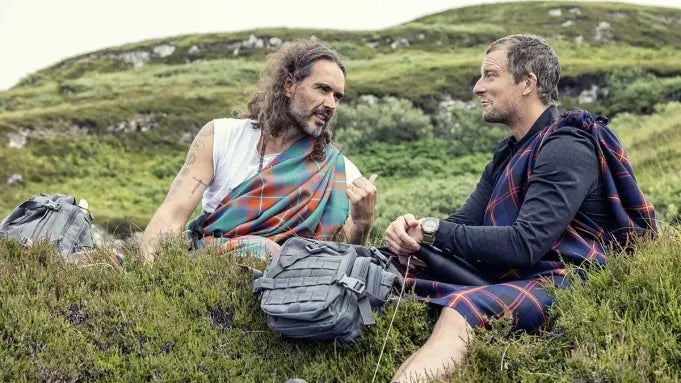 Brand and Grylls talkingt on reality television series ‘Running Wild’ last summer