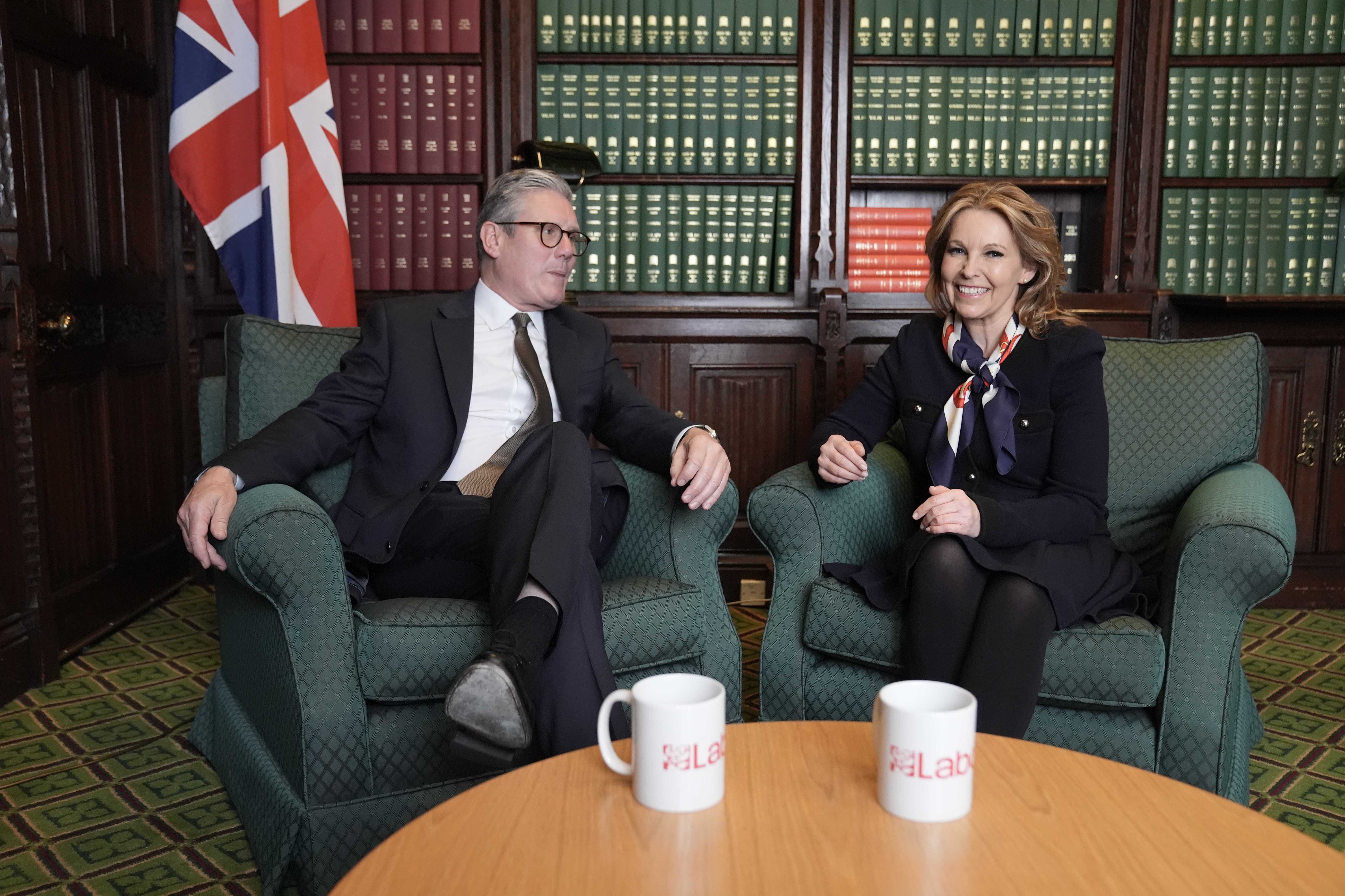 Labour leader Sir Keir Starmer with former Conservative MP Natalie Elphicke (Stefan Rousseau/PA)