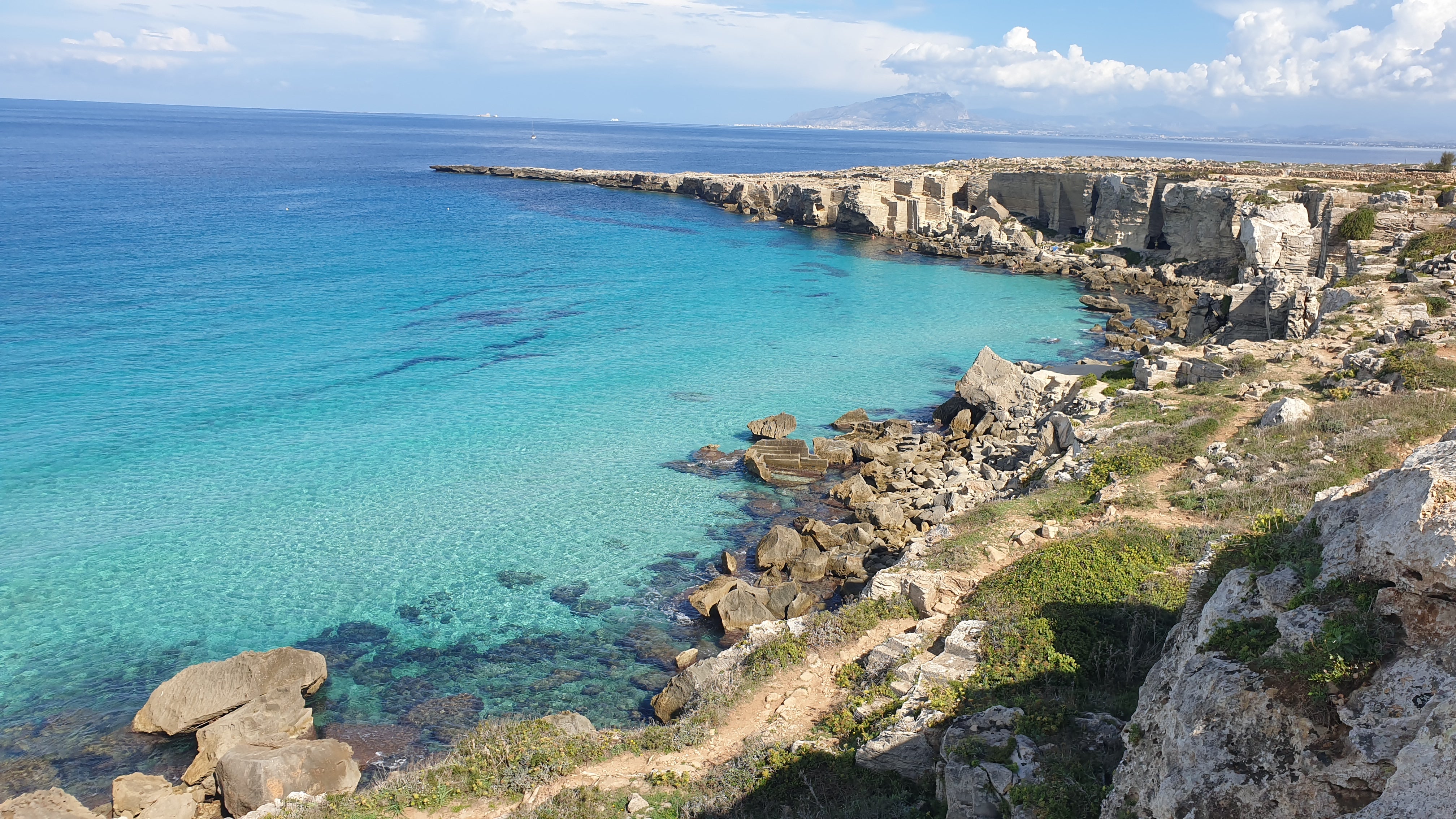 Feeling blue: Favignana’s famous Cala Rossa beach