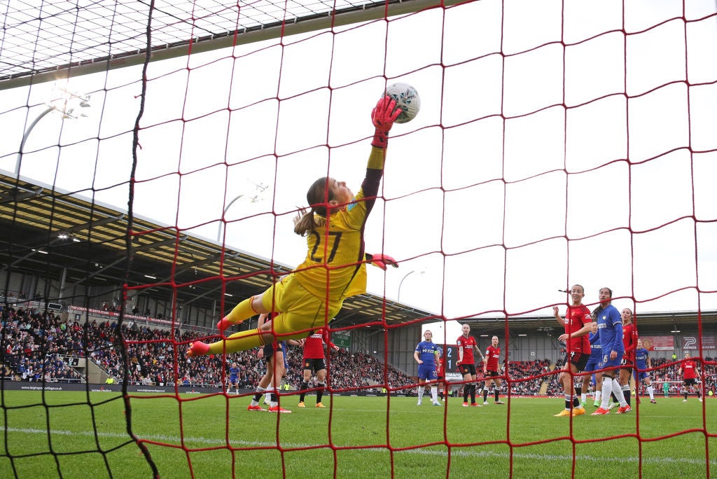 Earps made several important saves as United returned to the FA Cup final