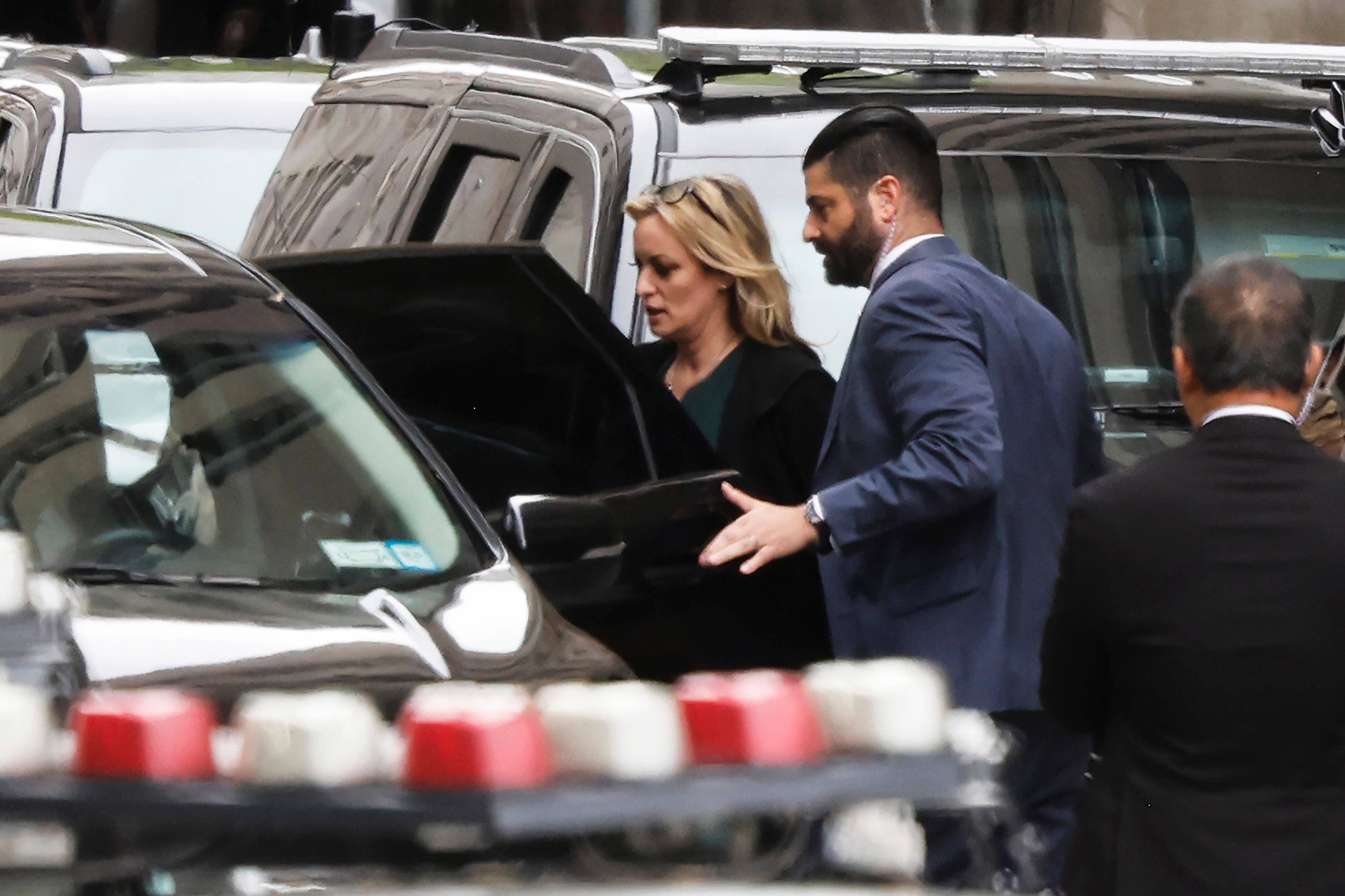 Stormy Daniels, pictured leaving Manhattan Criminal Court on 9 May, played a central role in the criminal case against former president Donald Trump