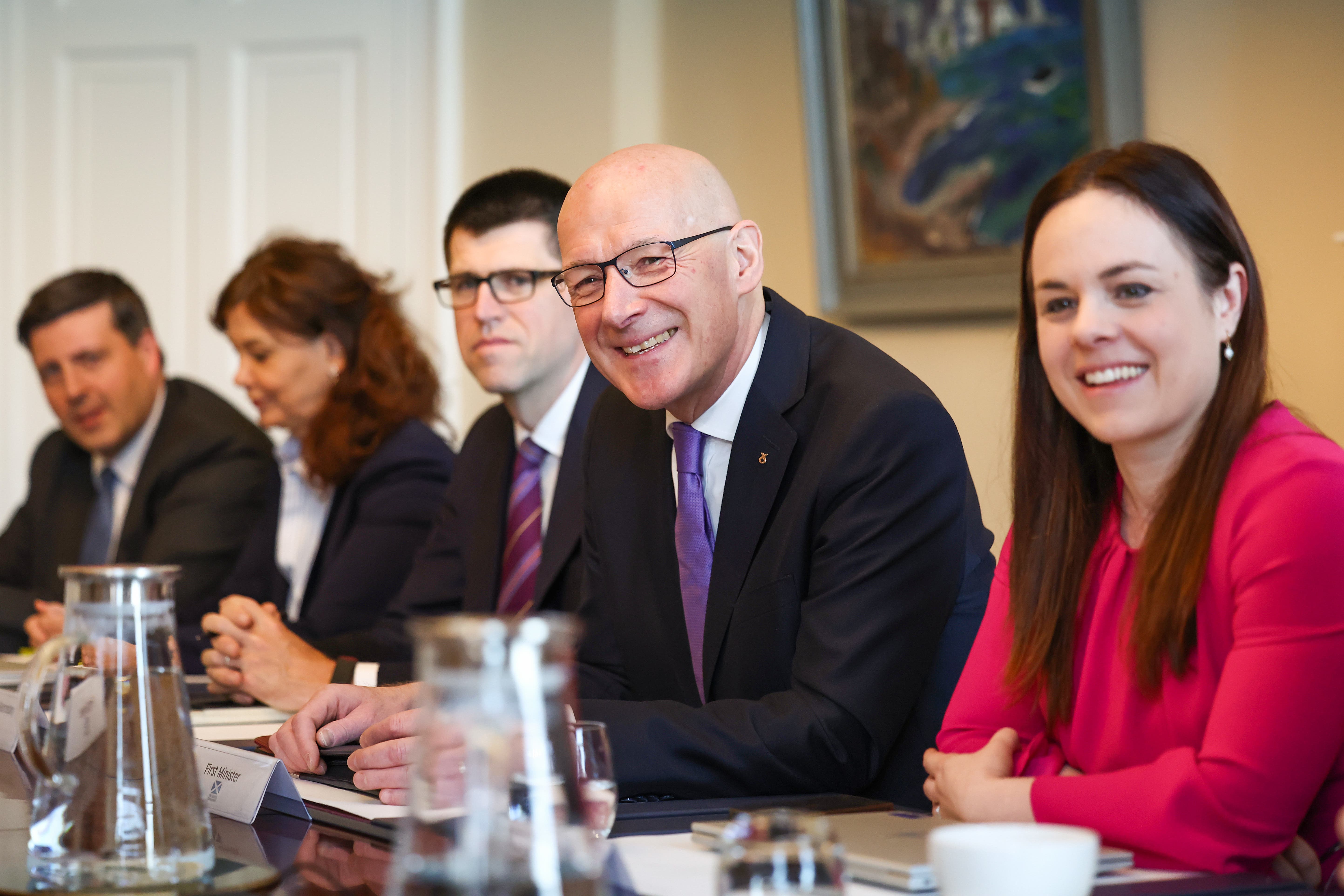 First Minister John Swinney has chaired his first cabinet meeting (Jeff J Mitchell/PA)