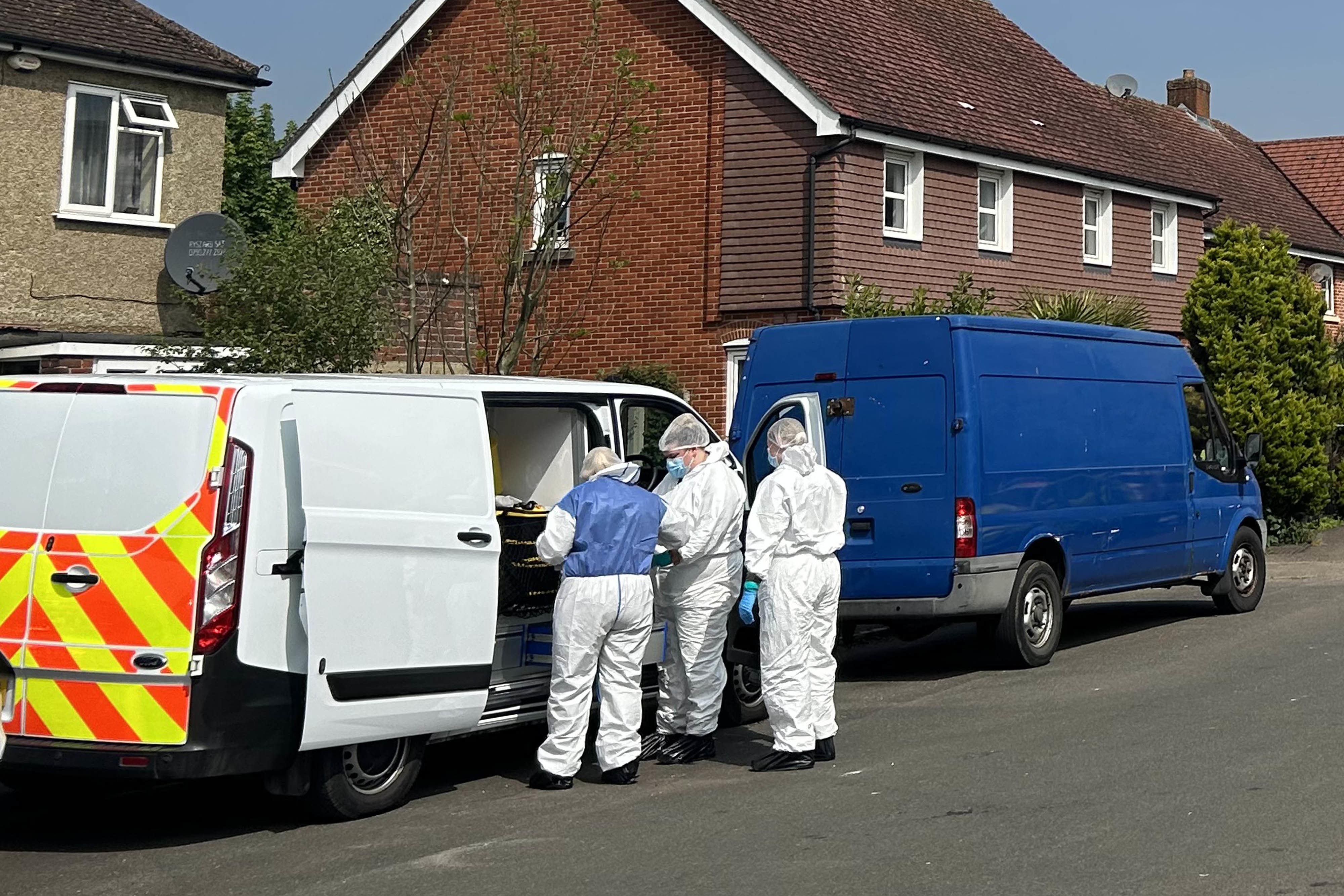 Forensic investigators at the scene (Sam Hall/PA)