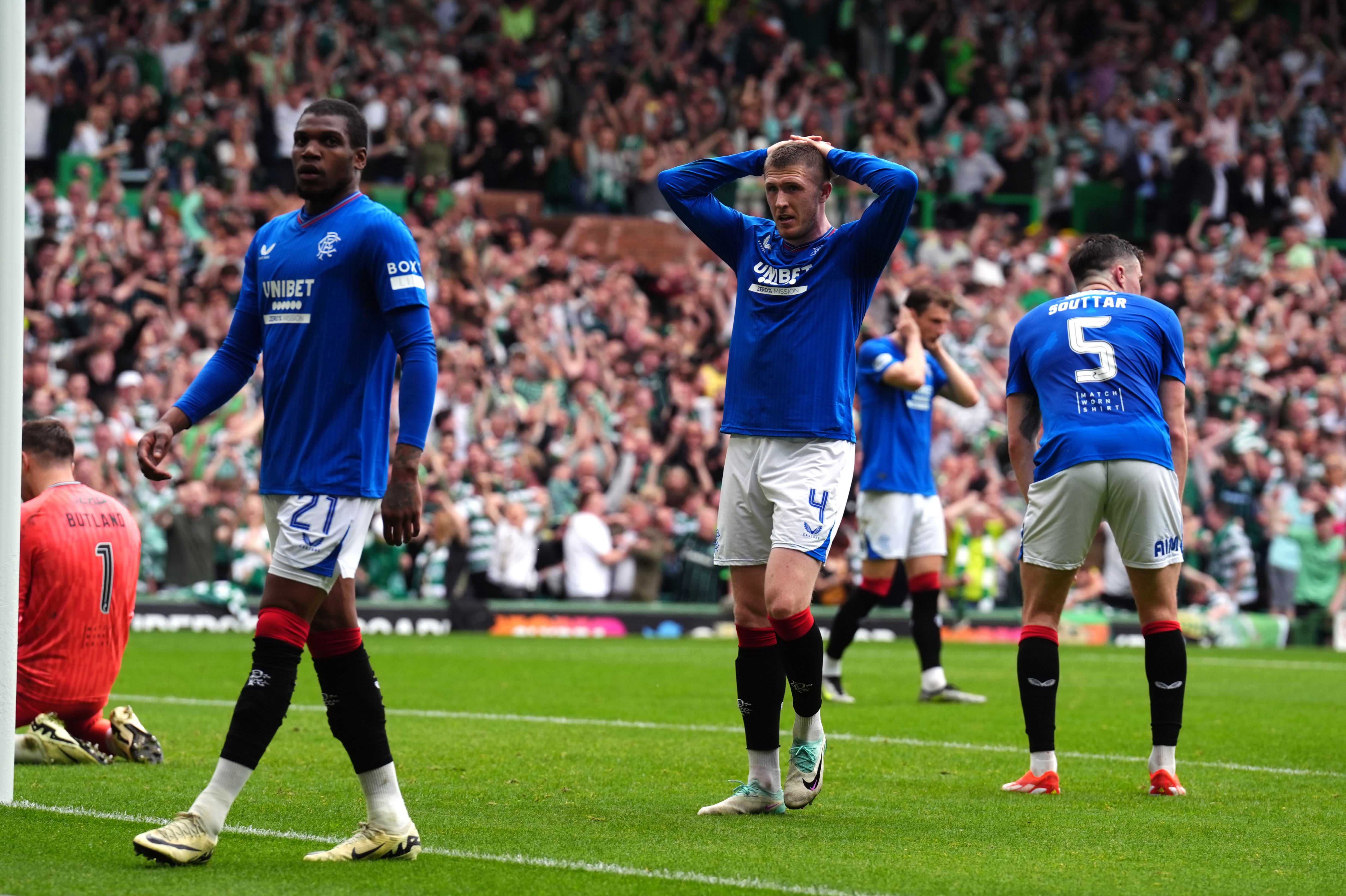 John Lundstram scored an own own goal and was later sent off for Rangers