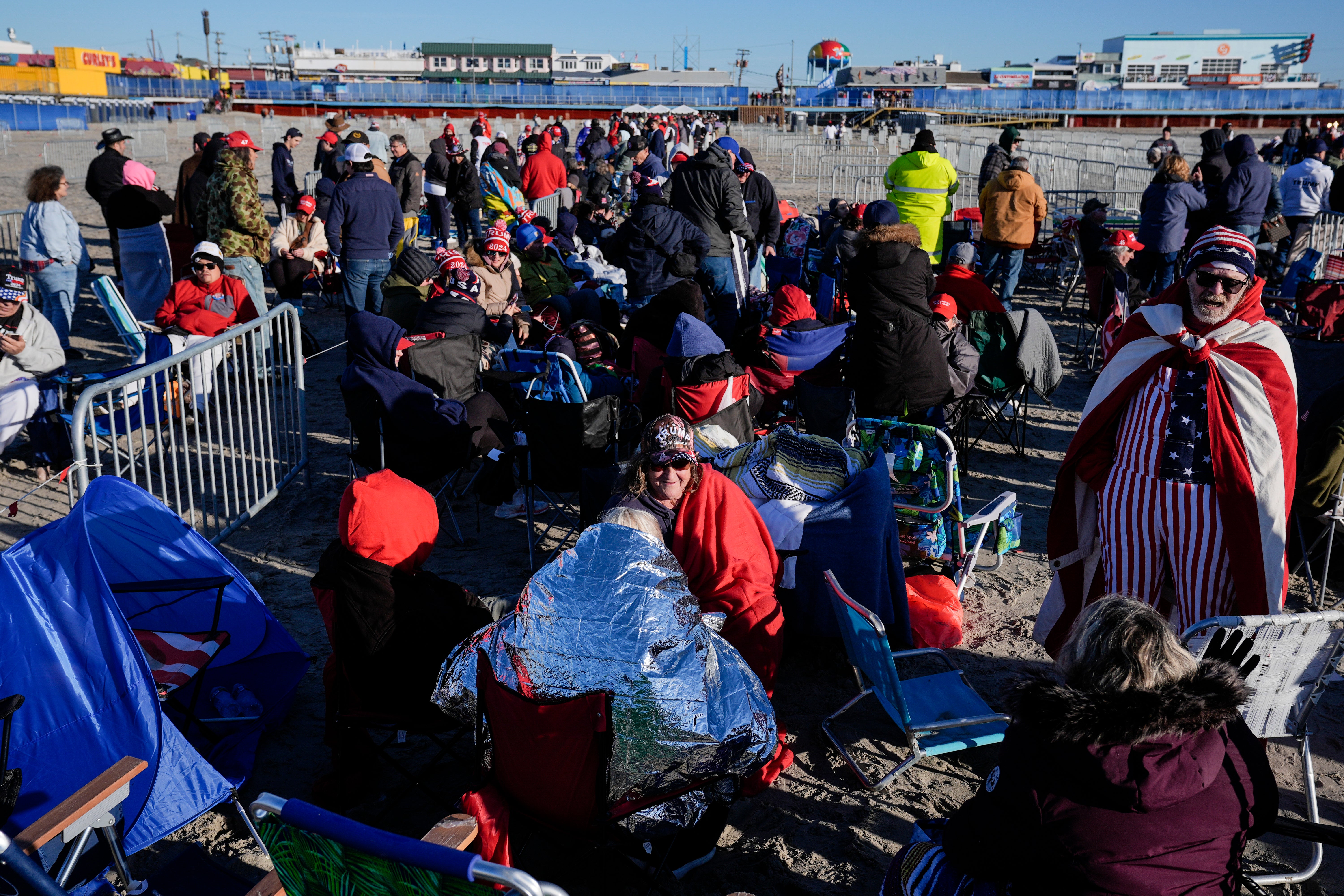 There was a festival atmosphere before the rally began