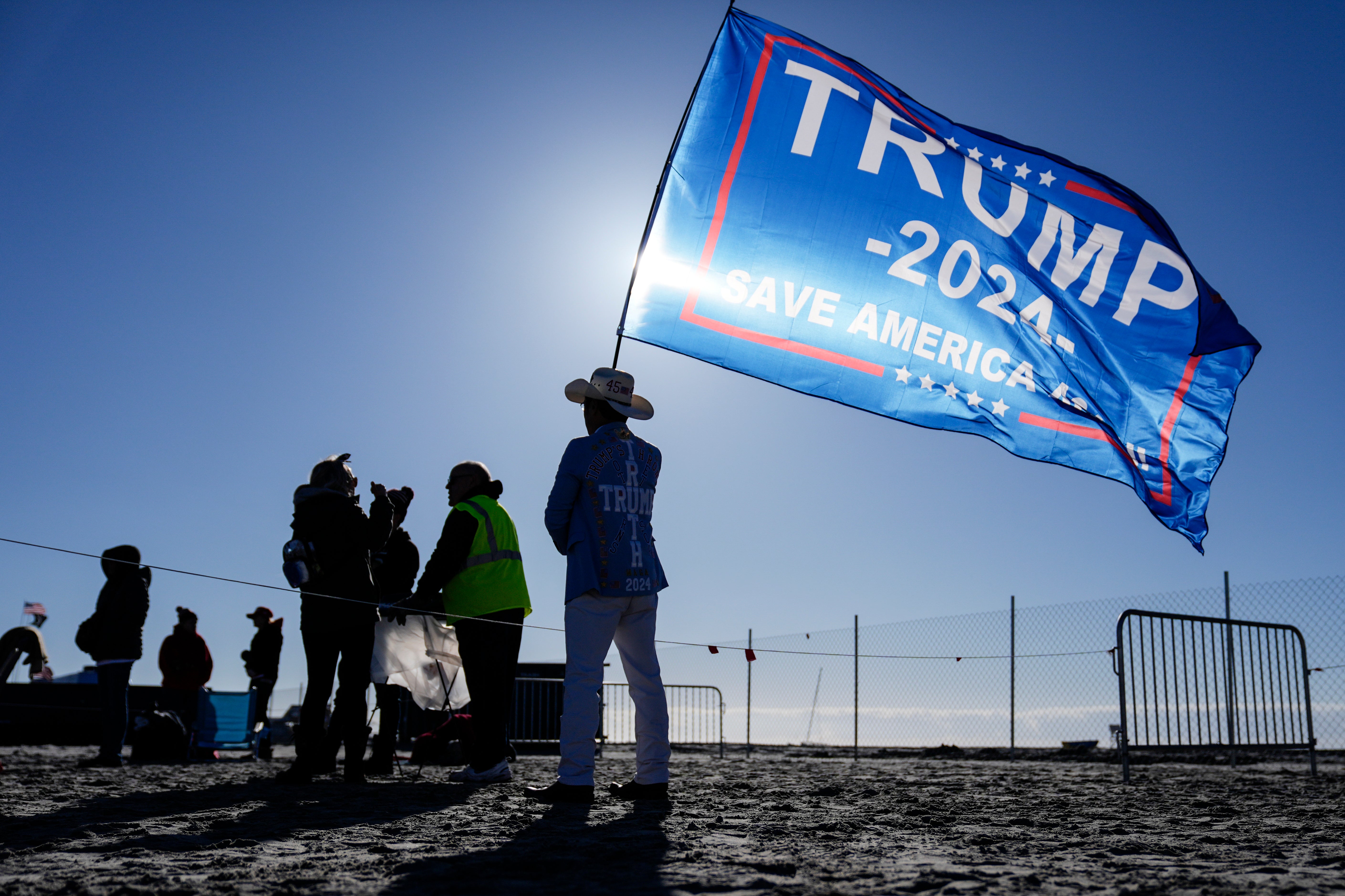 The rally in New Jersey comes as a welcome break for Mr Trump, who has spent much of the last three weeks inside a New York courtroom