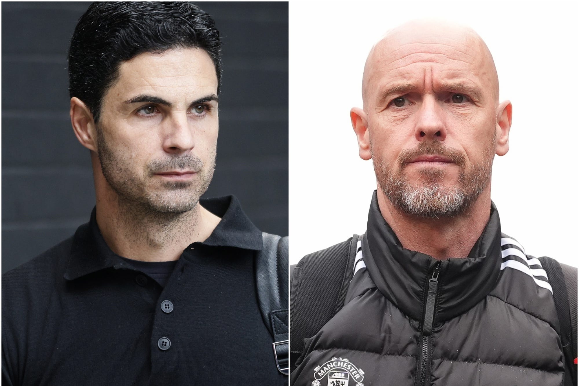 Mikel Arteta and Erik ten Hag (PA)